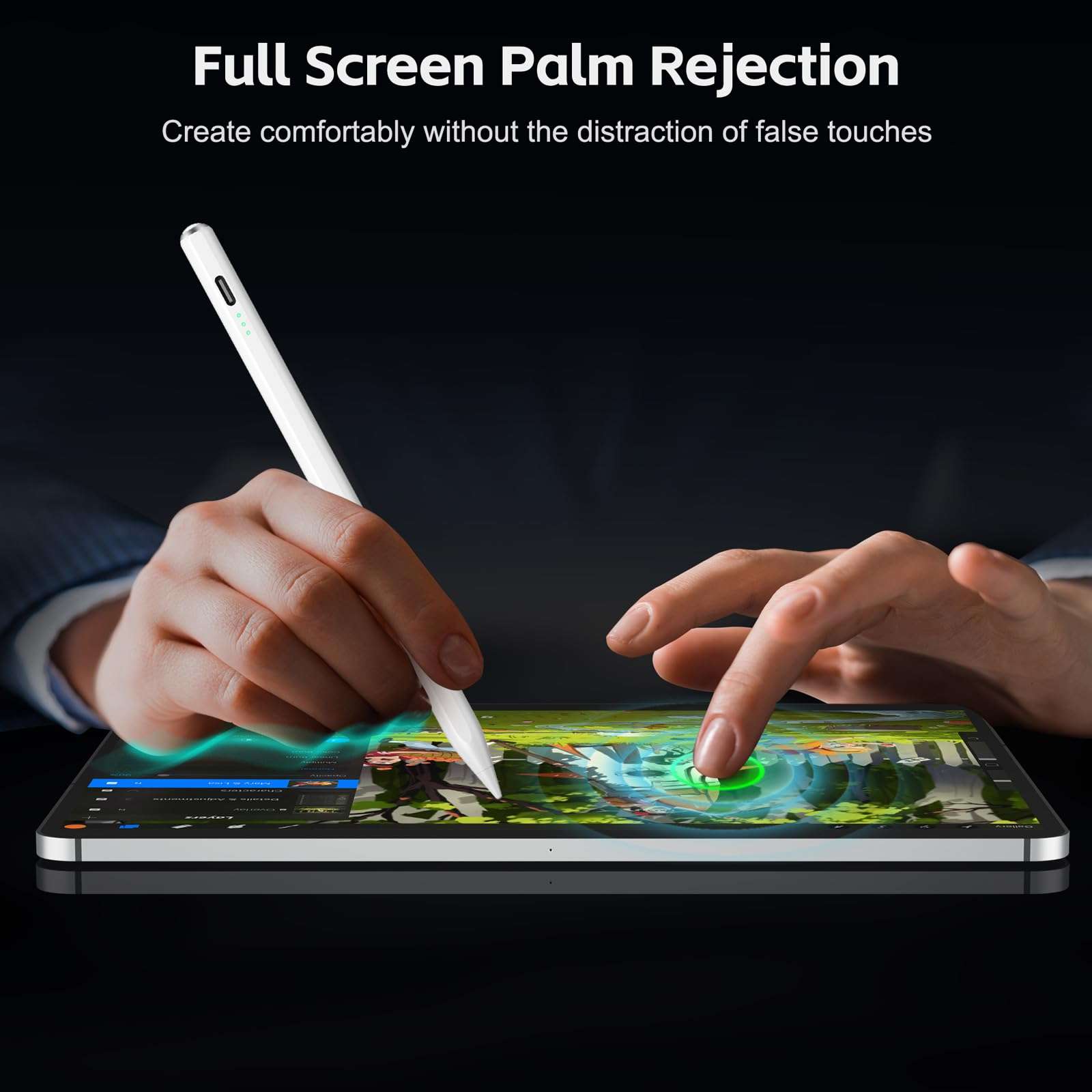 Aspaper Stylus Pen for iPad 2025-2018 with 13mins Fast Charge,Tilt Sensitive Palm Rejection Pencil for iPad 11th A16,10th/9th/8th/7th/6th, Air 11/13 M2/M3,Pro 11/13 M4,Pro 12.9“,Air 5/4/3,Mini 7/6/5 - Image 6