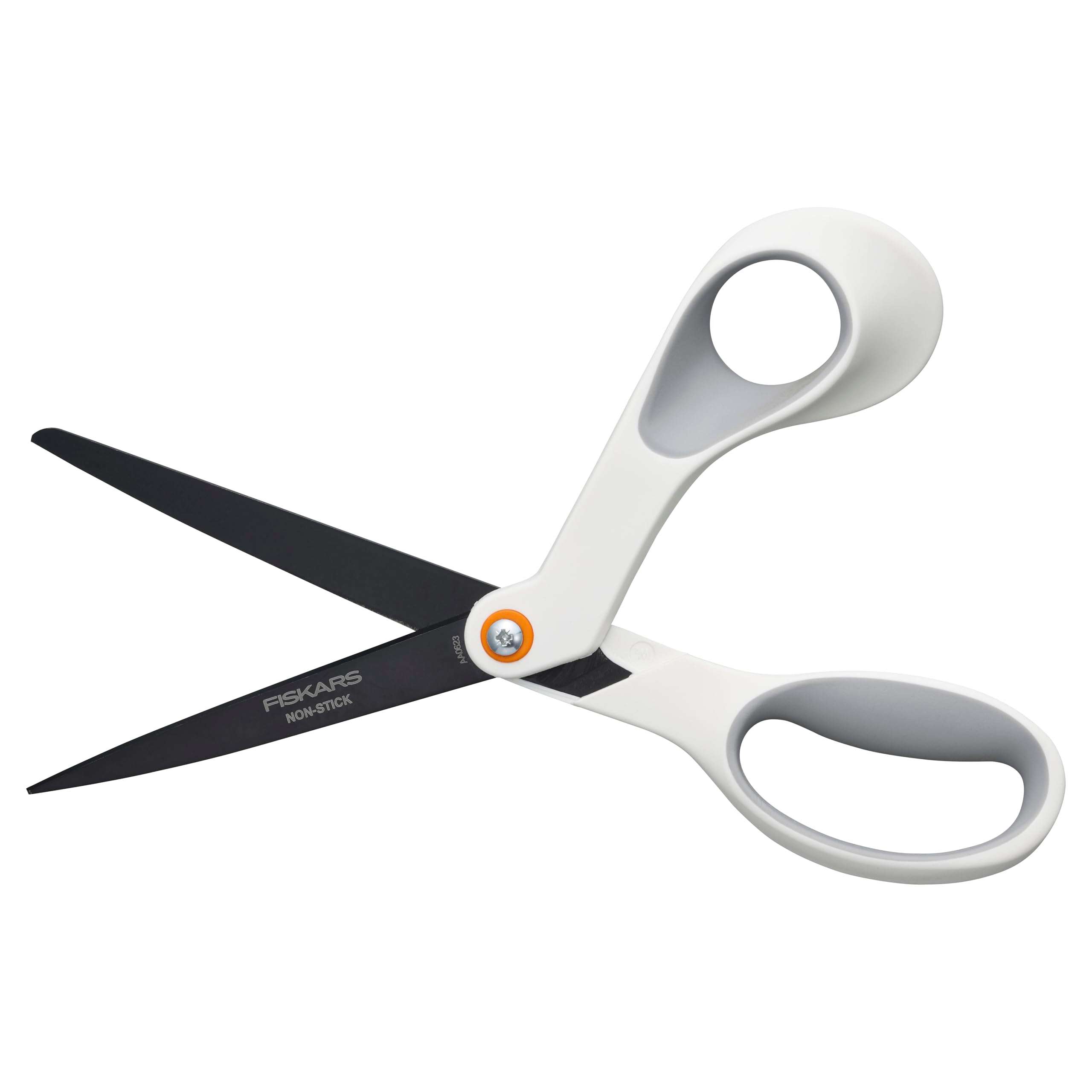 Fiskars 8” Premium Non-Stick Comfort Grip Scissors Ideal for Sticky Materials like Vinyl, Tape, and Glue, with Ergonomic Bent Handles for Precise Tabletop Cutting - Image 5
