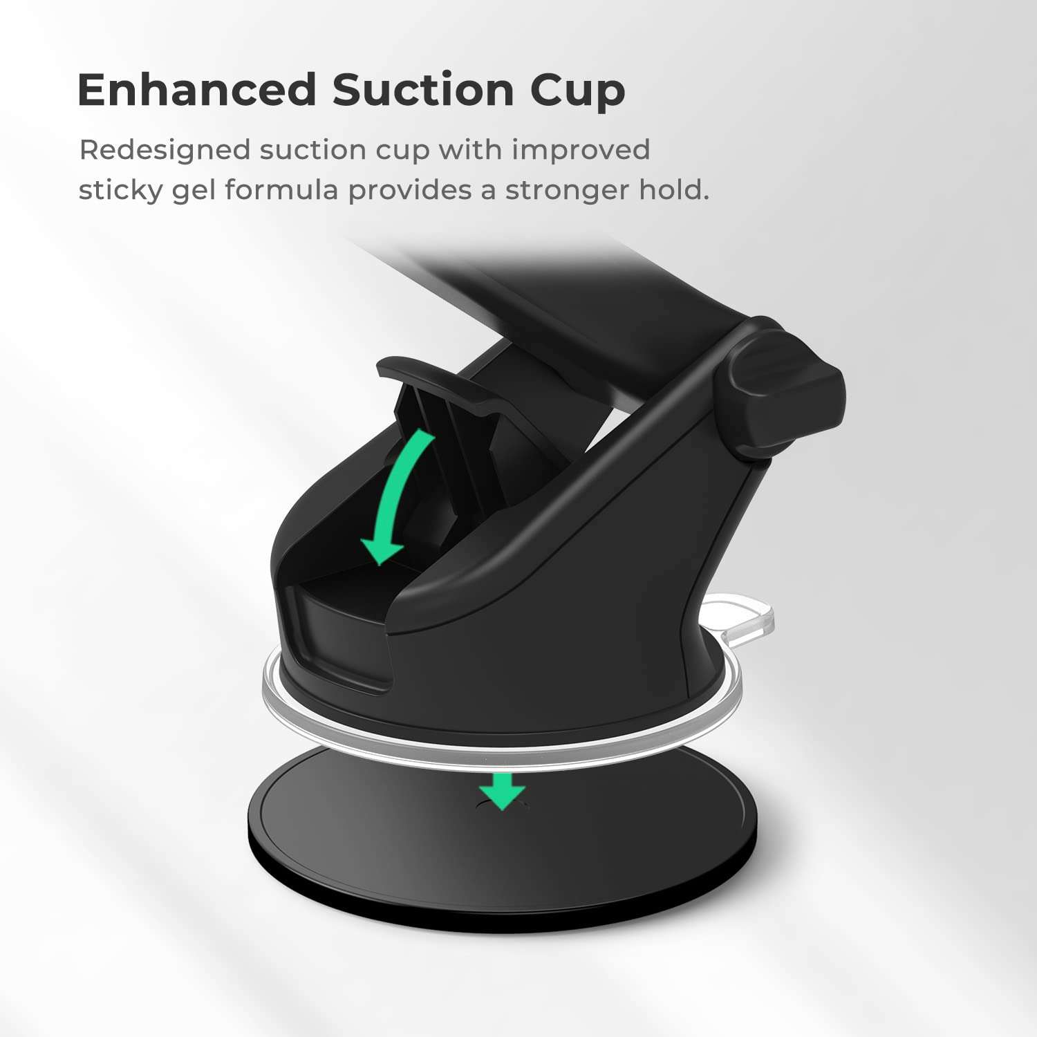 iOttie Easy One Touch Signature Dashboard & Windshield Universal Car Mount Phone Holder Desk Stand with Suction Cup Base and Telescopic Arm for iPhone, Samsung, Google, More Smartphones - Image 4