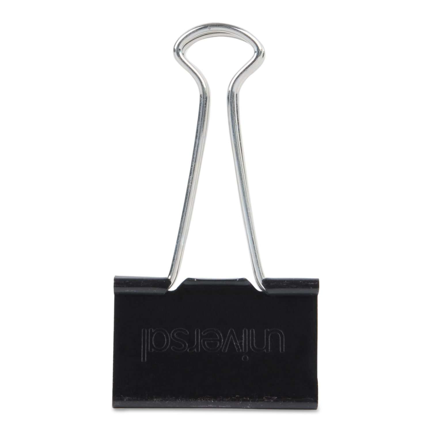 Universal 10220VP Large Binder Clips, Zip-Seal Bag, 1-Inch Capacity, 2-Inch Wide, Black, 36/Bag - Image 5