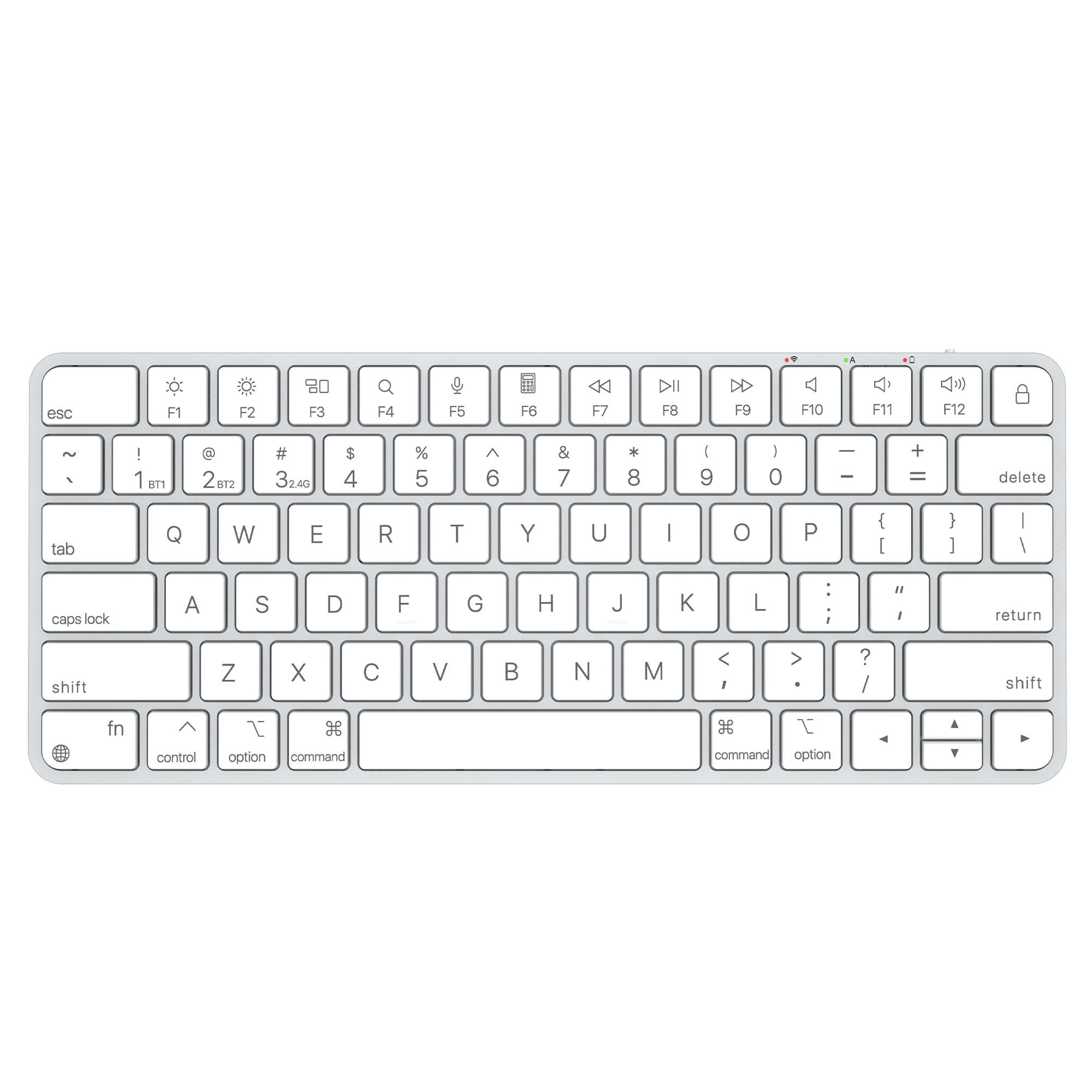 ULSOU Wireless Keyboard for Mac, Bluetooth/2.4G USB Dual-Channel Connection, Multi Device, Rechargeable Bluetooth Keyboard Compatible with Mac, iPad, iPhone - Image 1
