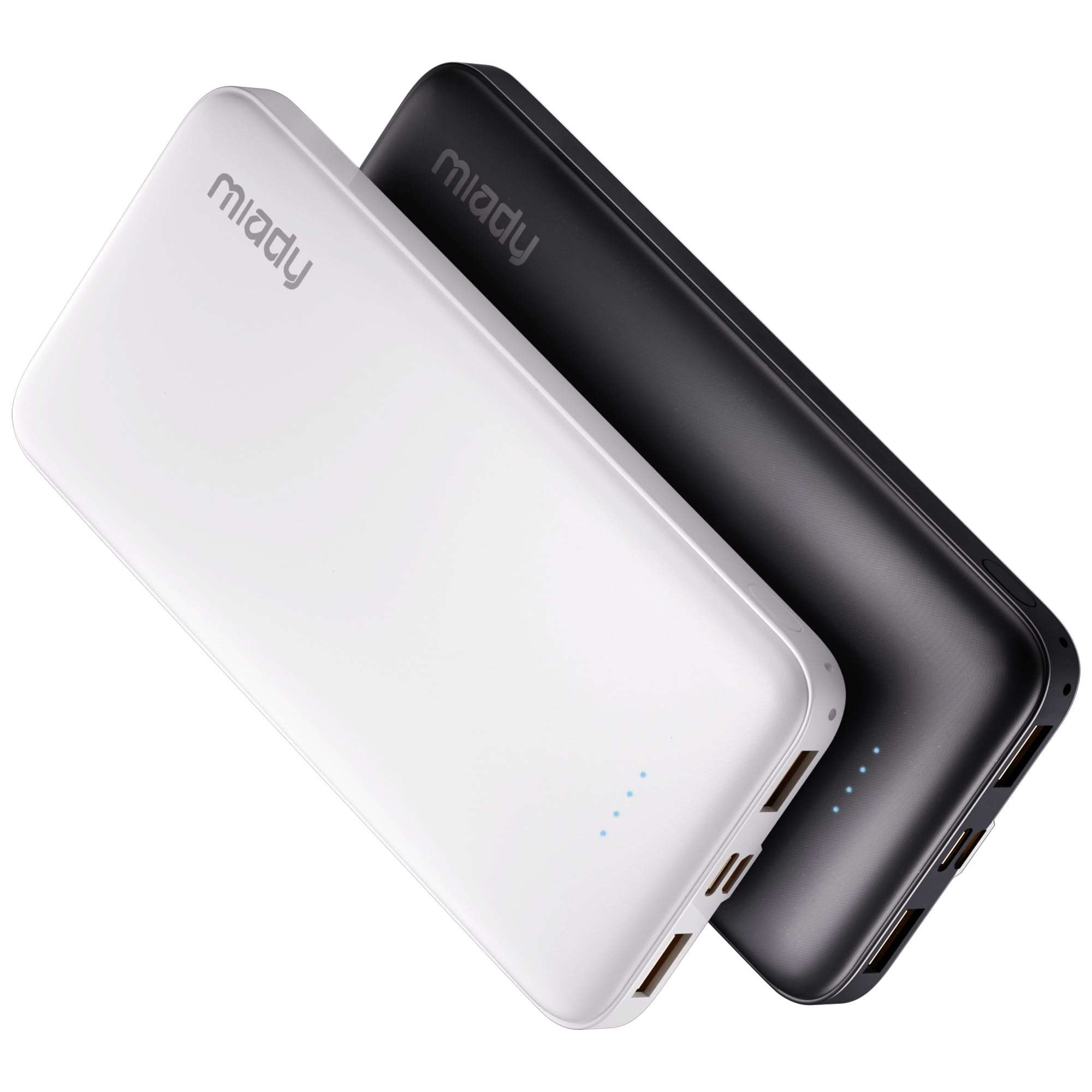 Miady 2-Pack 10000mAh Dual USB Portable Charger, USB-C Fast Charging Power Bank, Backup Charger for iPhone 15/14/13, Galaxy S23/22, Pixel and etc - Image 1