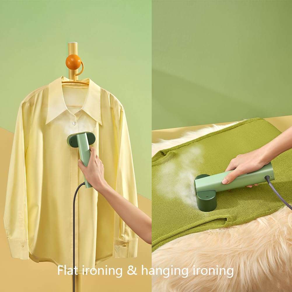 Nexdoo G6 Steamer for Clothes Portable 2-in-1 Travel Iron for Clothes, Just 0.7lbs Lightly, 10 Minutes of Continuous Steam, 900W Light Steamer for travel and home (green) - Image 5
