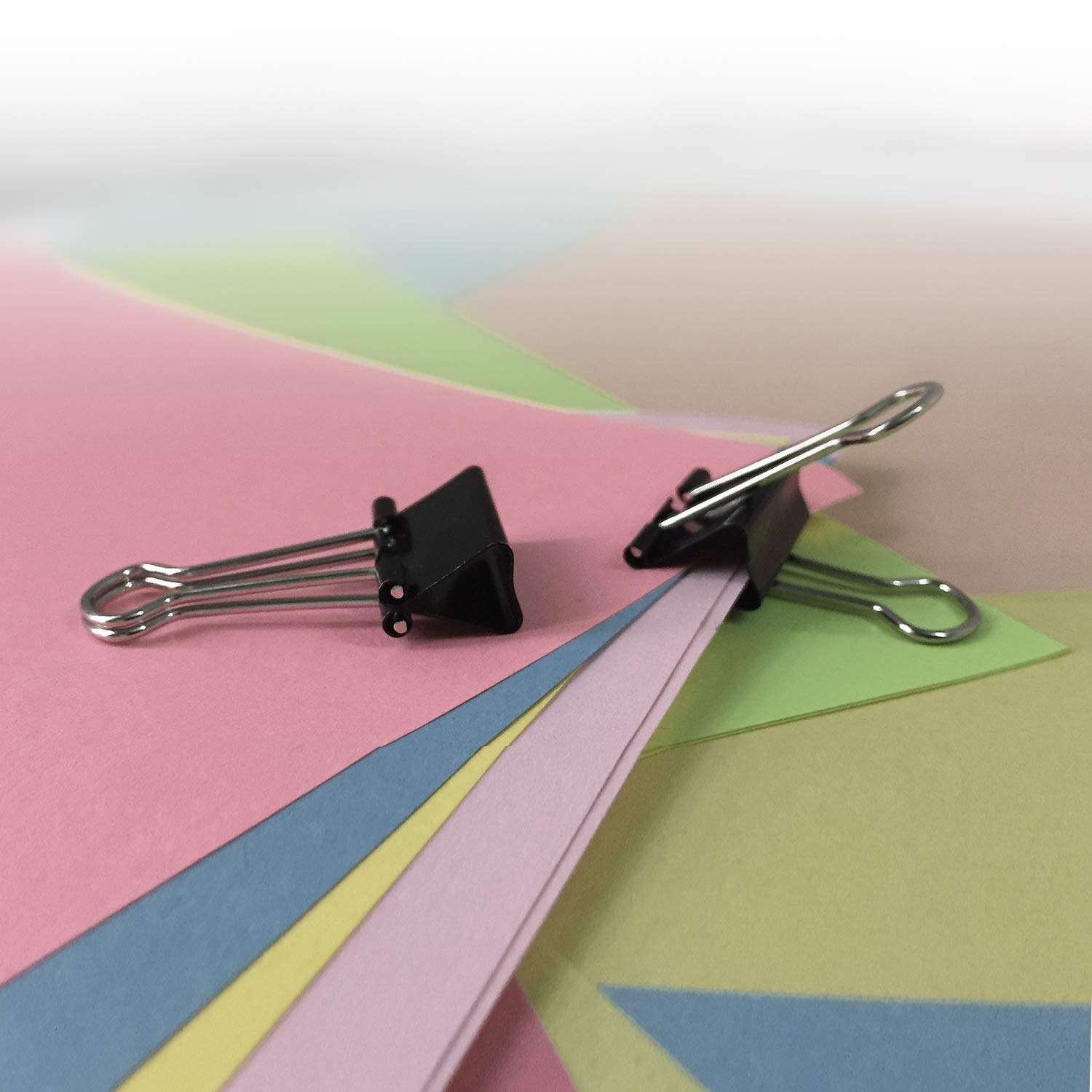 Amazon Basics Sturdy Binder Clips for Office Use, 144 Count (12 Pack of 12), Small, 0.75 in, Black - Image 2