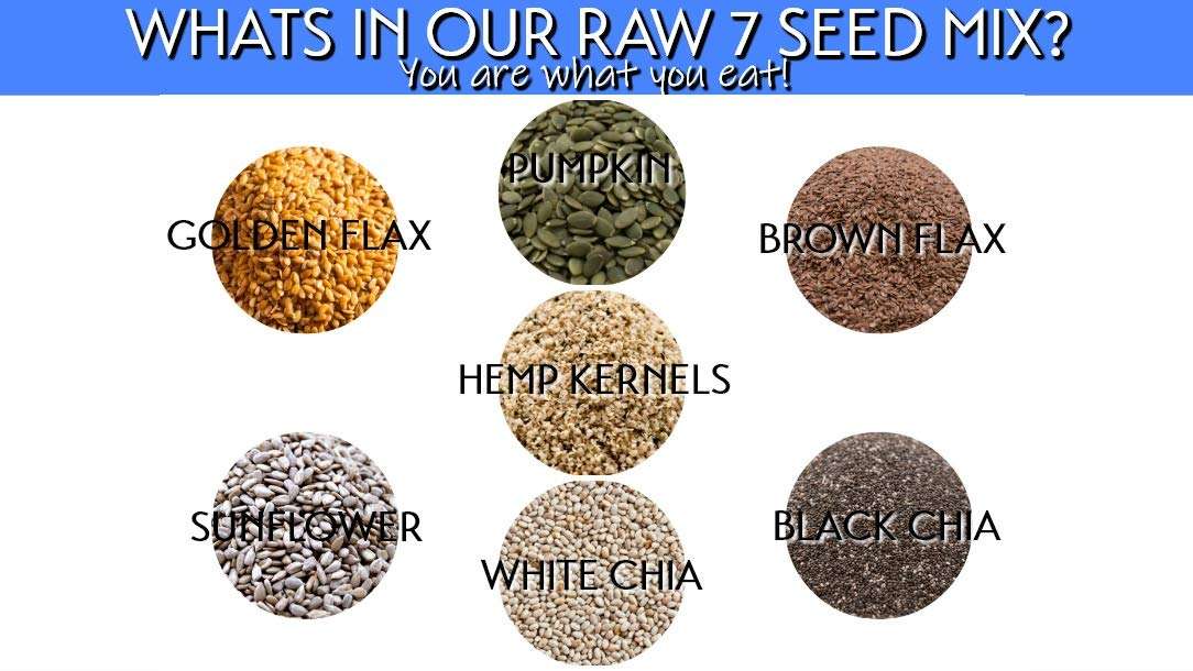 GERBS Raw Super 7 Seed Snack Trail Mix 1 LBS. | Top 14 Food Allergy Free | Resealable Bulk Bag | Made in USA | Raw Pumpkin | Sunflower | Brown & Golden Flax | Black & White Chia | Hemp | Gluten Free - Image 4
