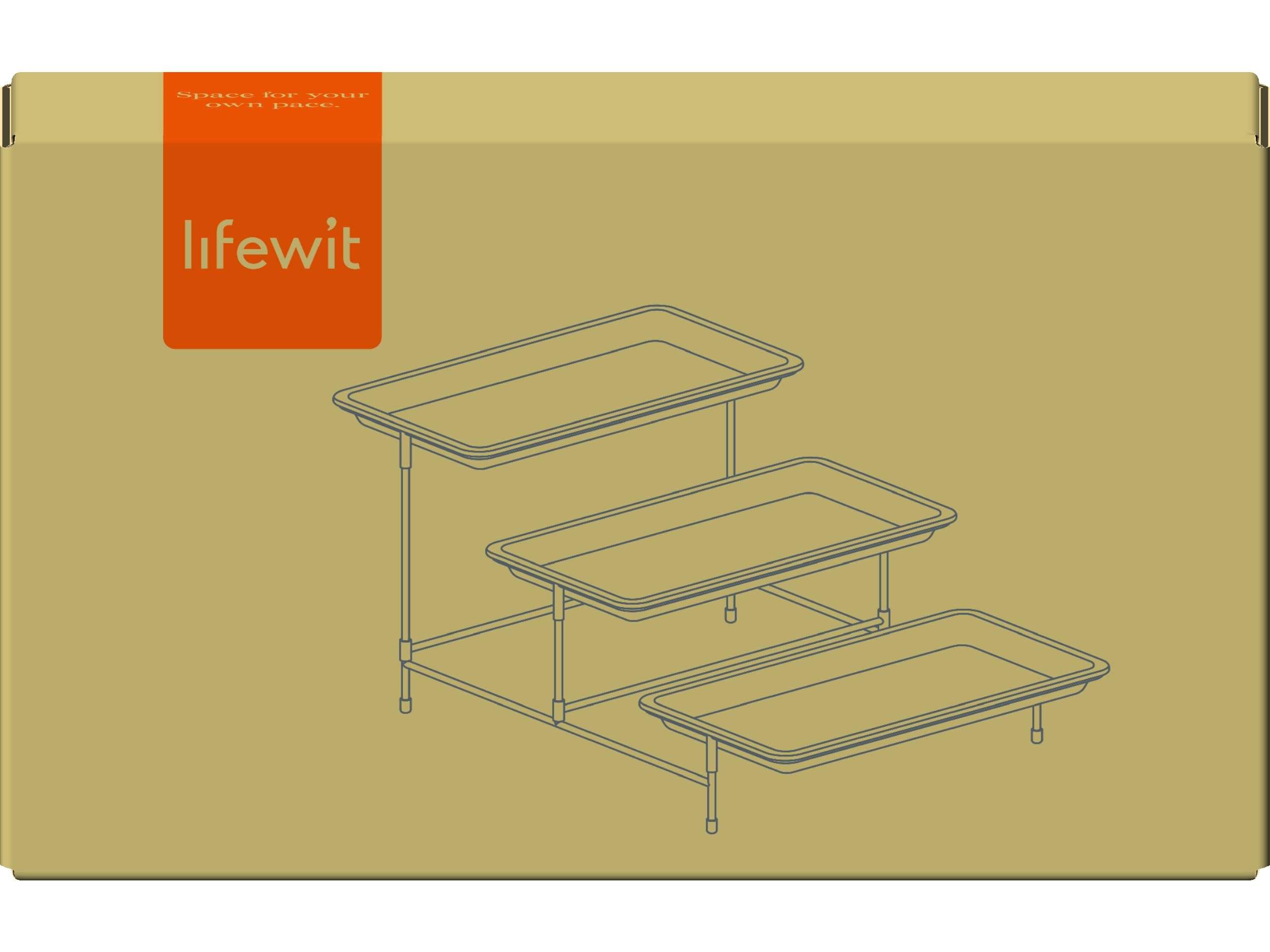 Lifewit 3 Tier Serving Tray, 12" x 6.5" White Plastic Tiered Food Serving Platters, Tiered Tray Stand for Party with Black Collapsible Metal Stand, Dessert Display Stands for Cookies, Crackers - Image 9