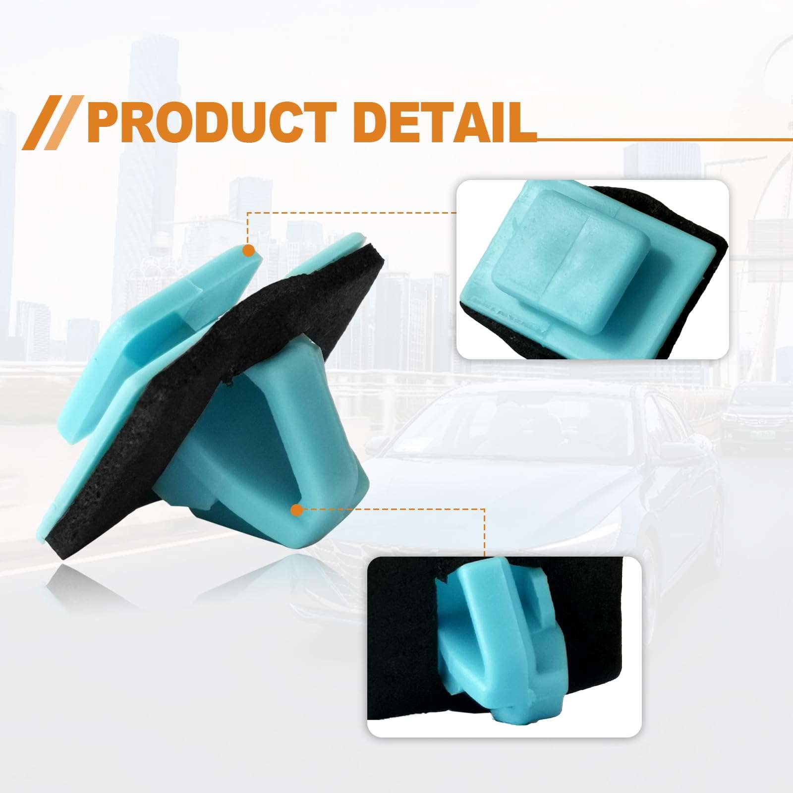 30PCS Blue Rocker Molding Retainer Clip Compatible with Hyundai Kia Elantra Santa Soul Sportage 87756-1F000 - Image 5