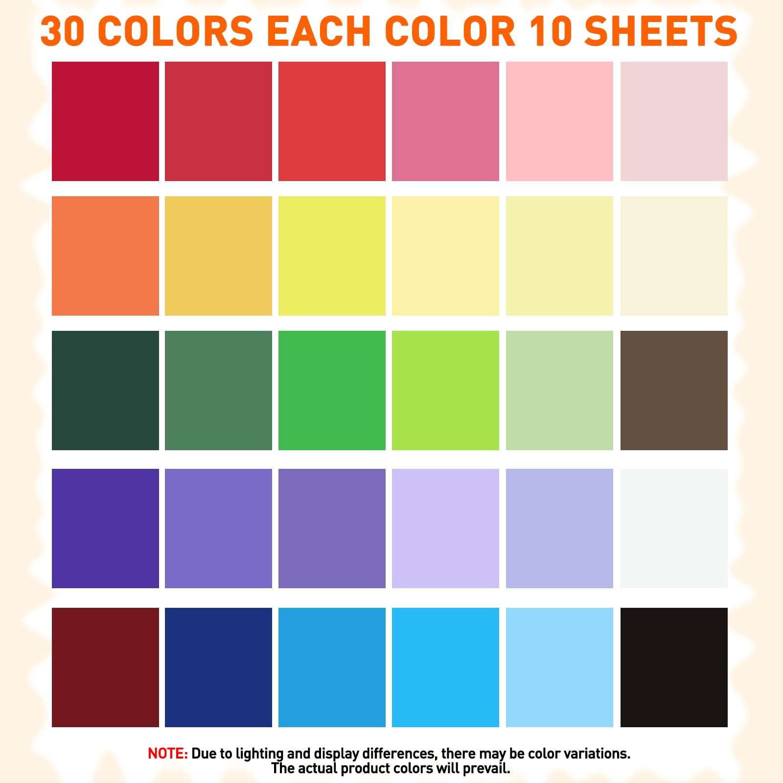 MAXECHO 8.5" X 11" Colored Cardstock Bulk 300 Sheets 30 Assorted Colors Construction Paper Card Stock Printer Paper for DIY Crafts, Kids School Supplies, Cricut, 180 GSM - Image 2