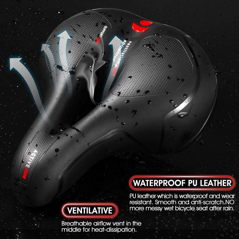 Comfortable Seat Cushion for Men Women with Dual Shock Absorbing Ball Memory Foam Waterproof Wide Bicycle Saddle Fit for Road Bikes - Image 6