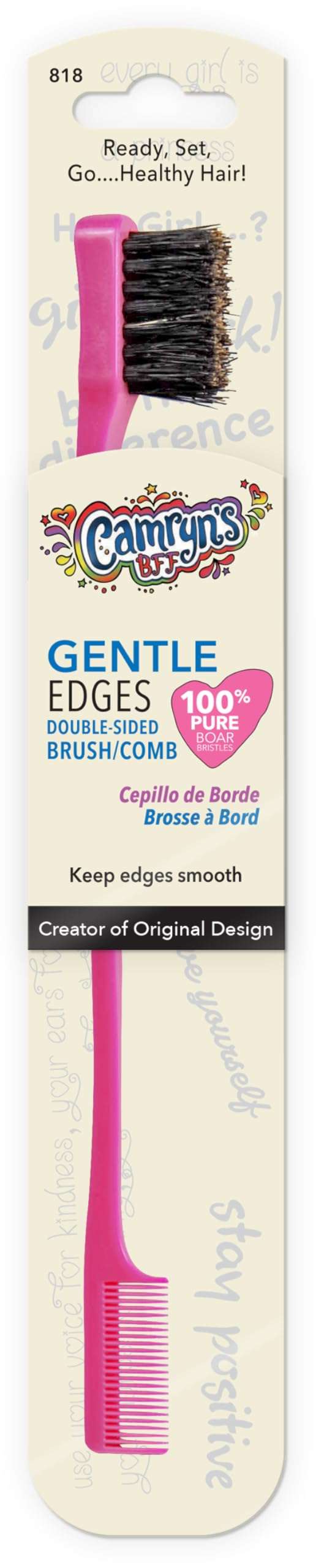Camryn's BFF Gentle Edges Brush,Pink - Image 1
