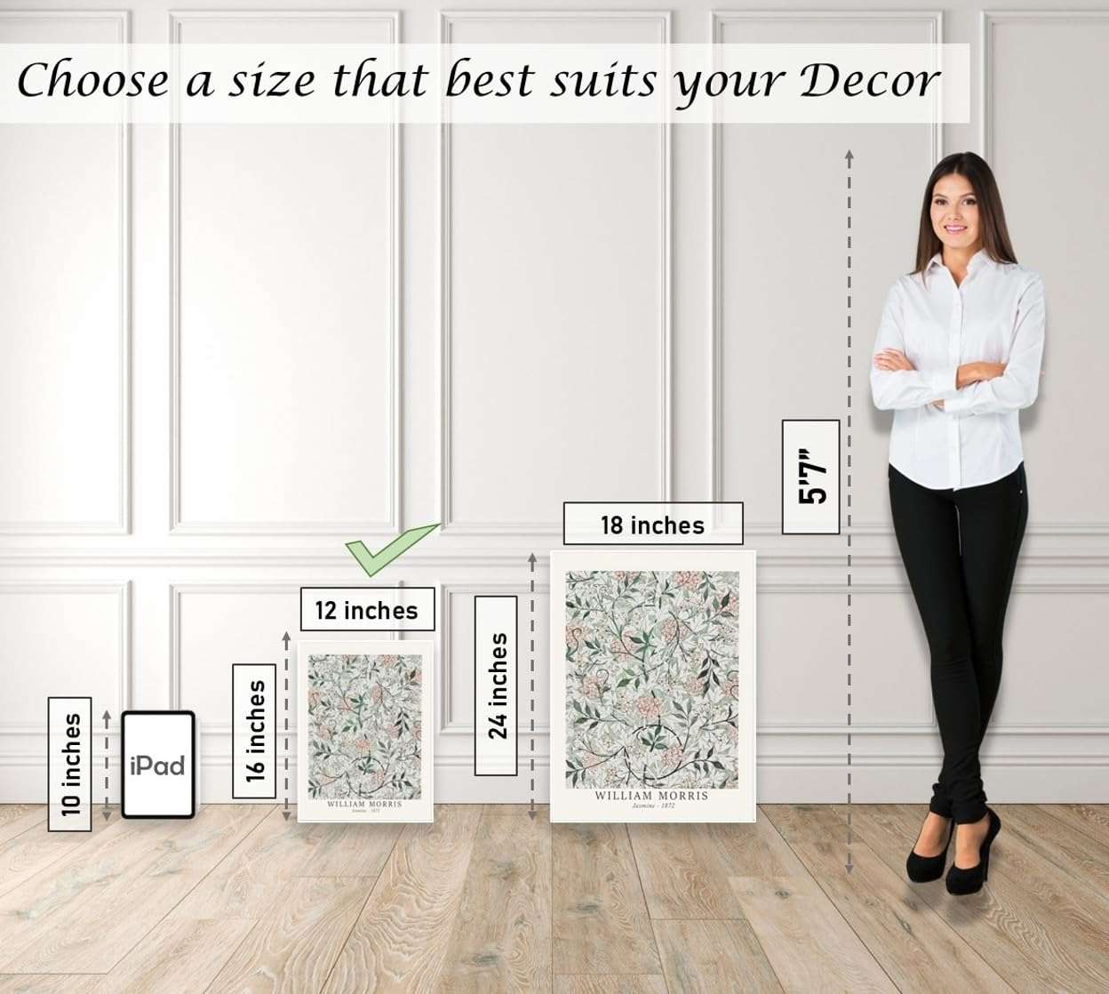 Induslyfe Framed Sage Green Vintage Wall Art Canvas Decor Set of 3, Matisse Wall Art Prints Posters Mid Century Modern Art, Aesthetic Floral Botanical wall art for bedroom, living room, bathroom 12x16 - Image 2