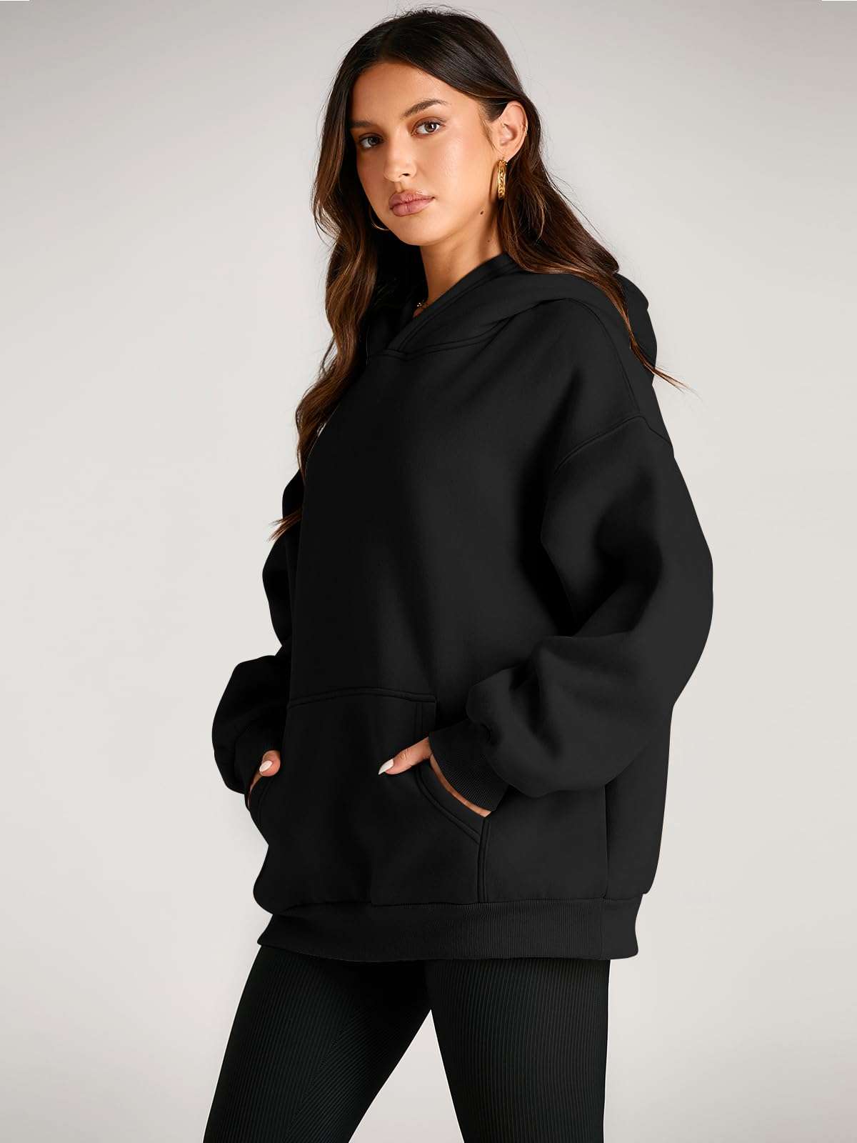 Trendy Queen Womens Oversized Hoodies Fleece Sweatshirts Fall Fashion 2025 Pullover Sweaters Winter Clothes - Image 3