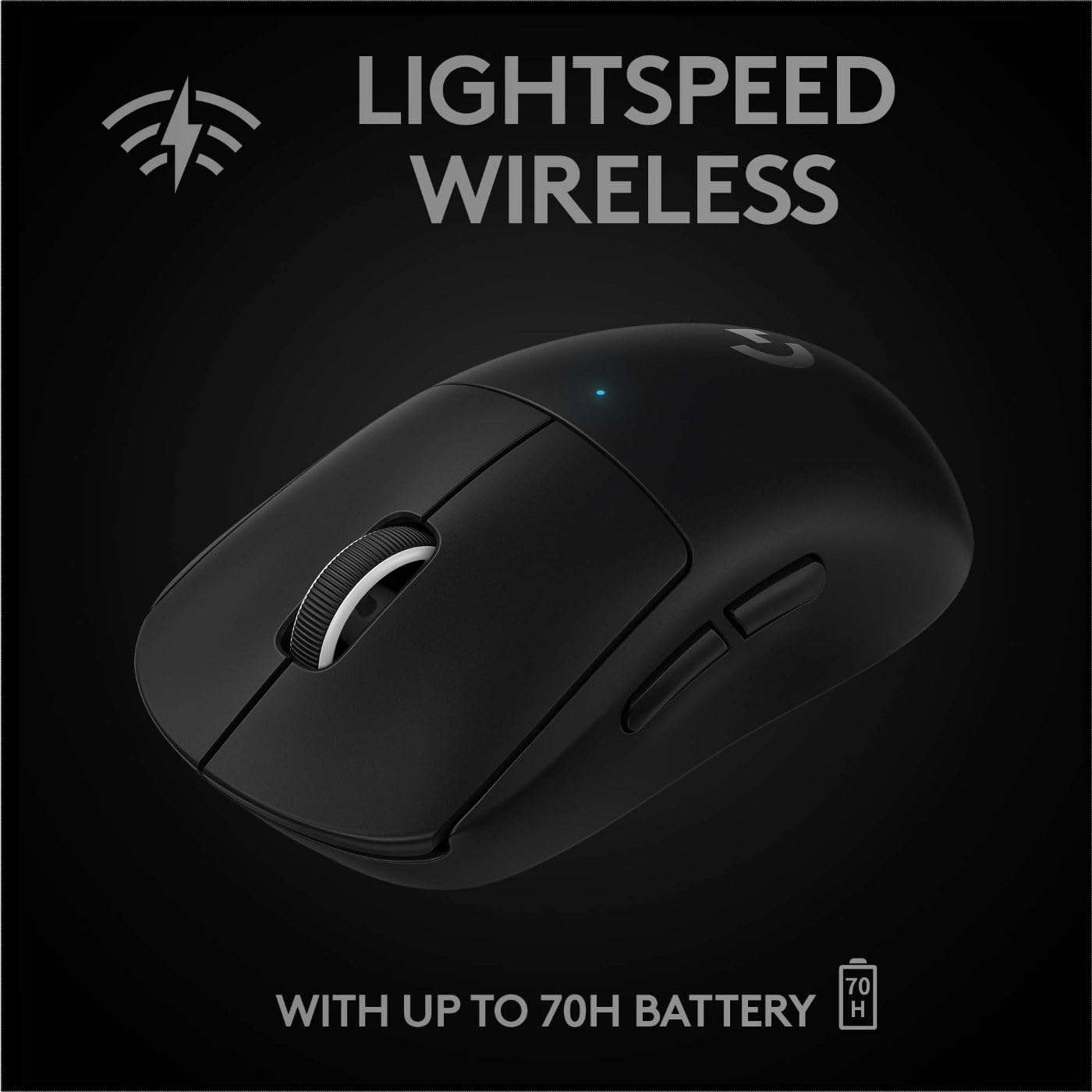 Logitech G PRO X SUPERLIGHT Wireless Gaming Mouse, Ultra-Lightweight, HERO 25K Sensor, 25,600 DPI, 5 Programmable Buttons, Long Battery Life, Compatible with PC / Mac - Black - Image 4