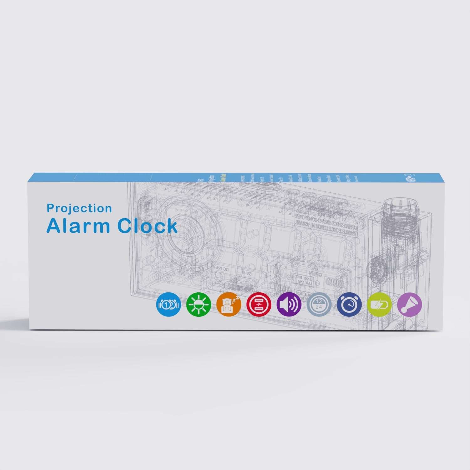 Digital Projection Alarm Clocks for Bedrooms - Large LED Display, 180° Rotatable Projector, 5-Level Dimmer,USB Charger,Battery Backup,Loud Dual Alarms for Kids Elderly,Heavy Sleepers,Snooze,12/24H,DST - Image 11