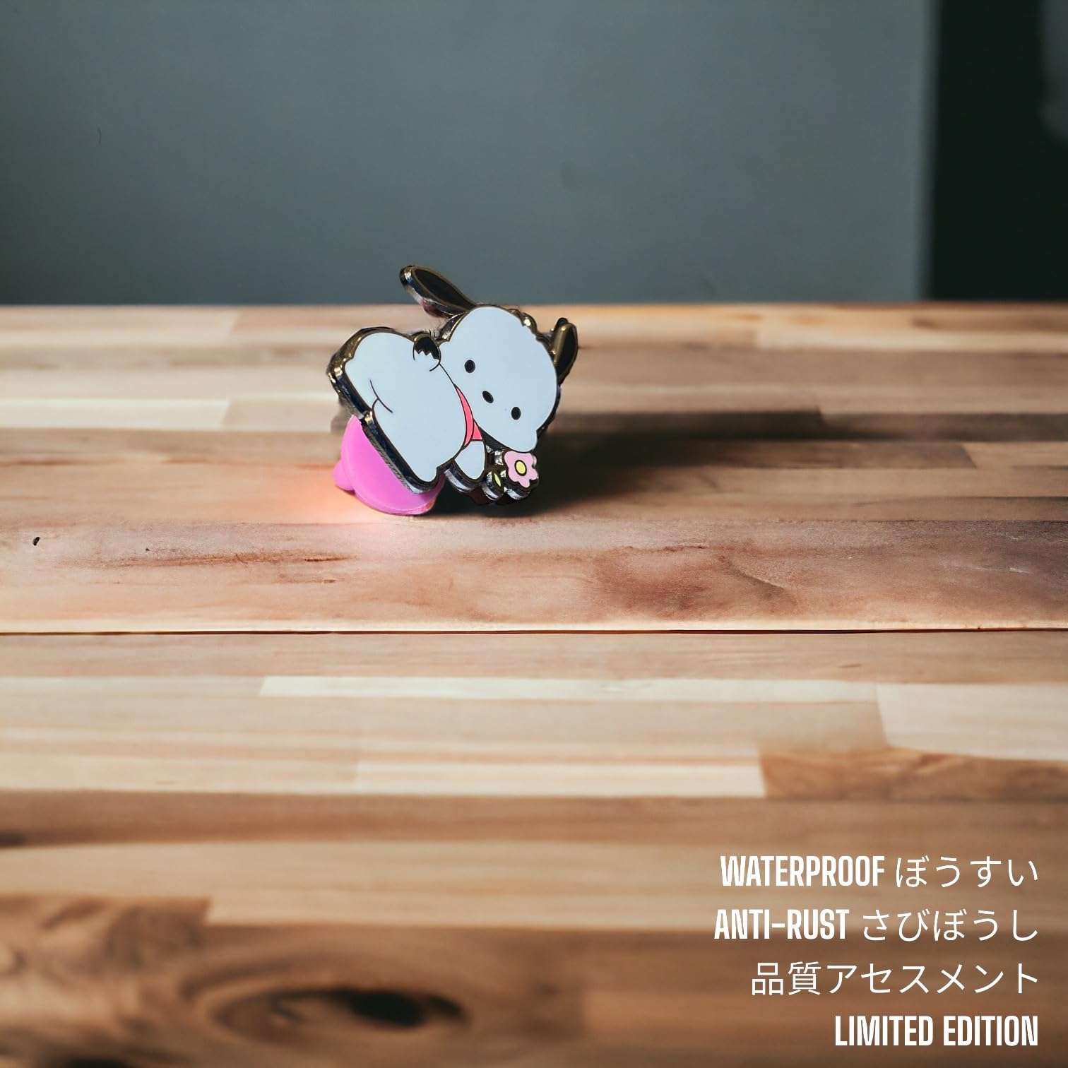 Pochacco Plush Pin and Keychain - Pochacco Gifts: Enamel Pin Set - Image 2