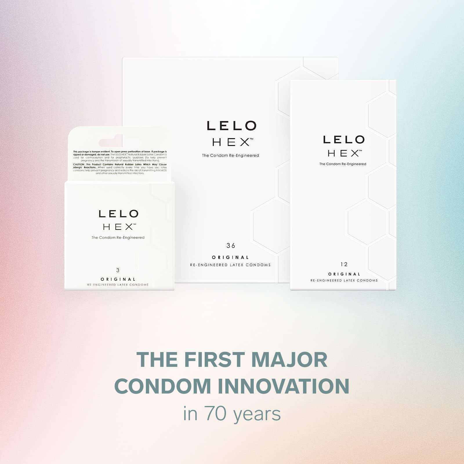 LELO HEX Original Ultra Thin Condoms with Increased Strength, Male Condom, Lubricated Condoms for Men, 2.12-Inch/54 mm Diameter (36 Pack) - Image 5