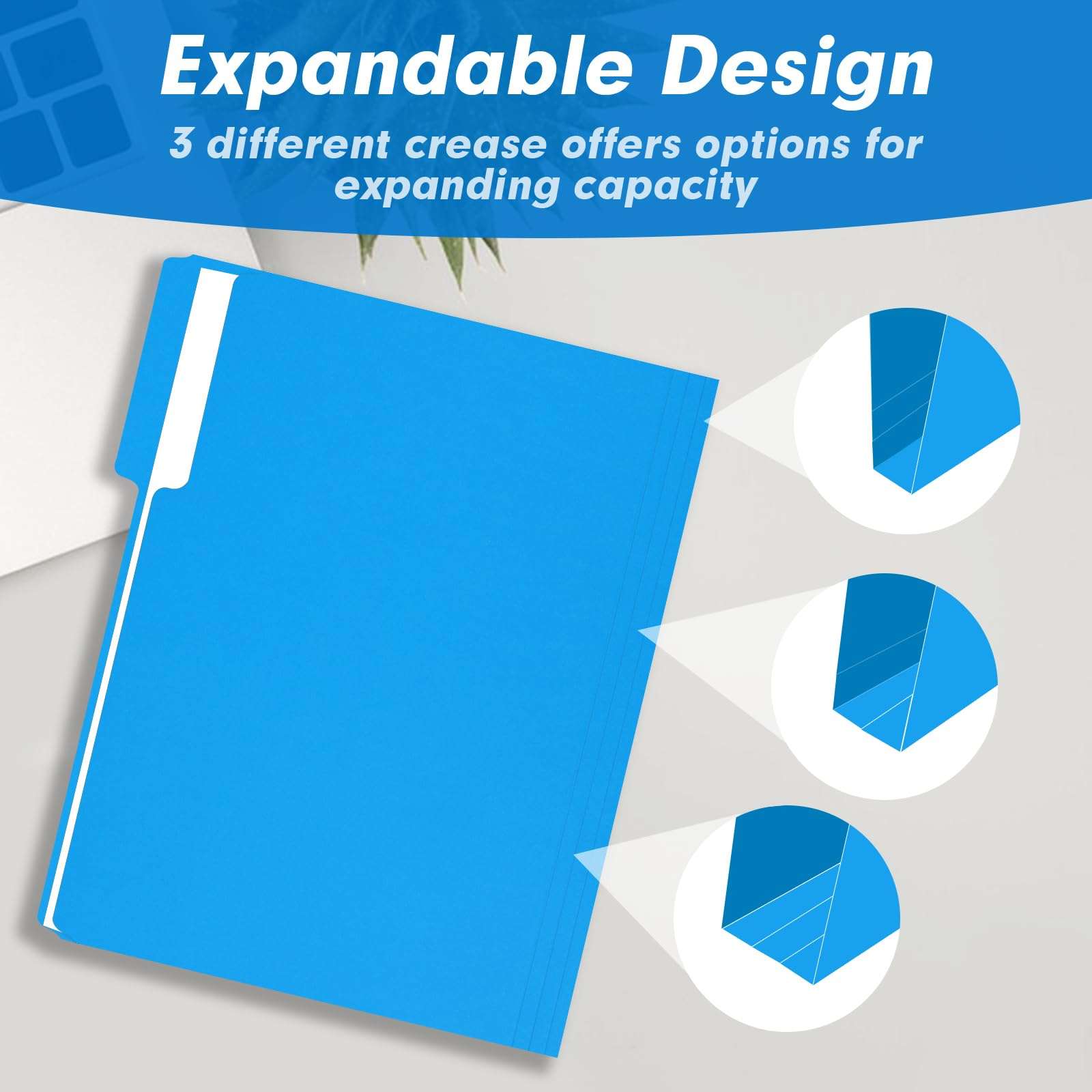 File Folder, RAZCC 150 Pack 1/3 Cut Tab Colored File Folders, File Folder Letter Size for Office Classroom Use, Assorted 5 Colors Folders with Tabs - Image 6