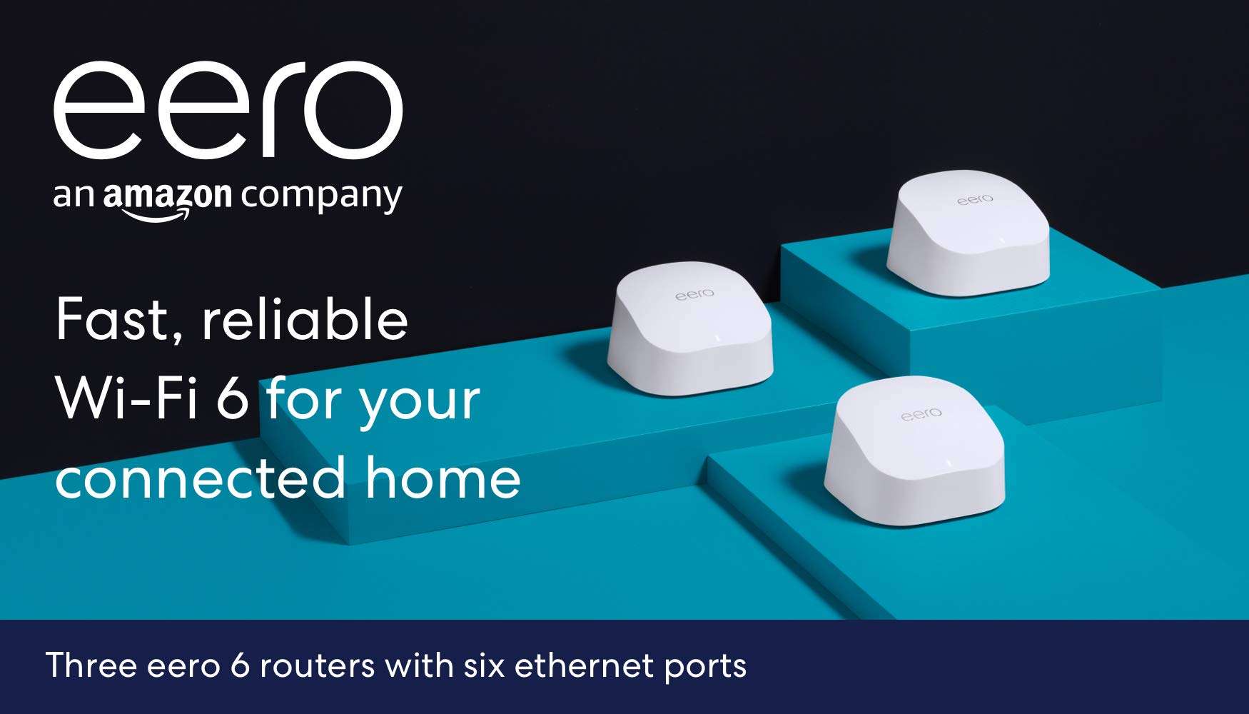 Amazon eero 6 mesh Wi-Fi system - Supports speeds up to 900 mbps, Coverage up to 4,500 sq. ft., Connect 75+ Devices, 3-pack (three routers) - Image 7
