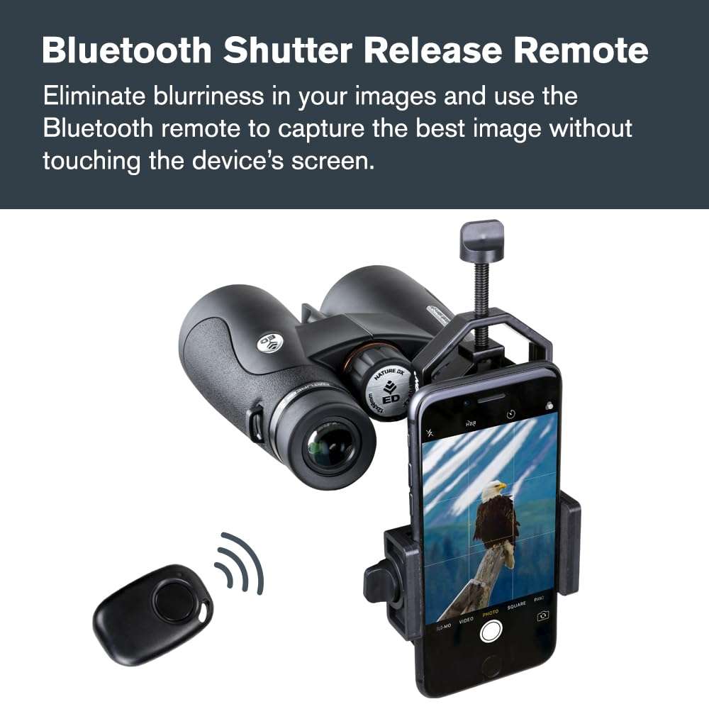 Celestron – Smartphone Adapter and Bluetooth Remote for Telescope, Binoculars & Spotting Scopes – Capture Images & Video Through Your Optics – Simple, Durable, Metal Body - Compact and Travel-friendly - Image 5