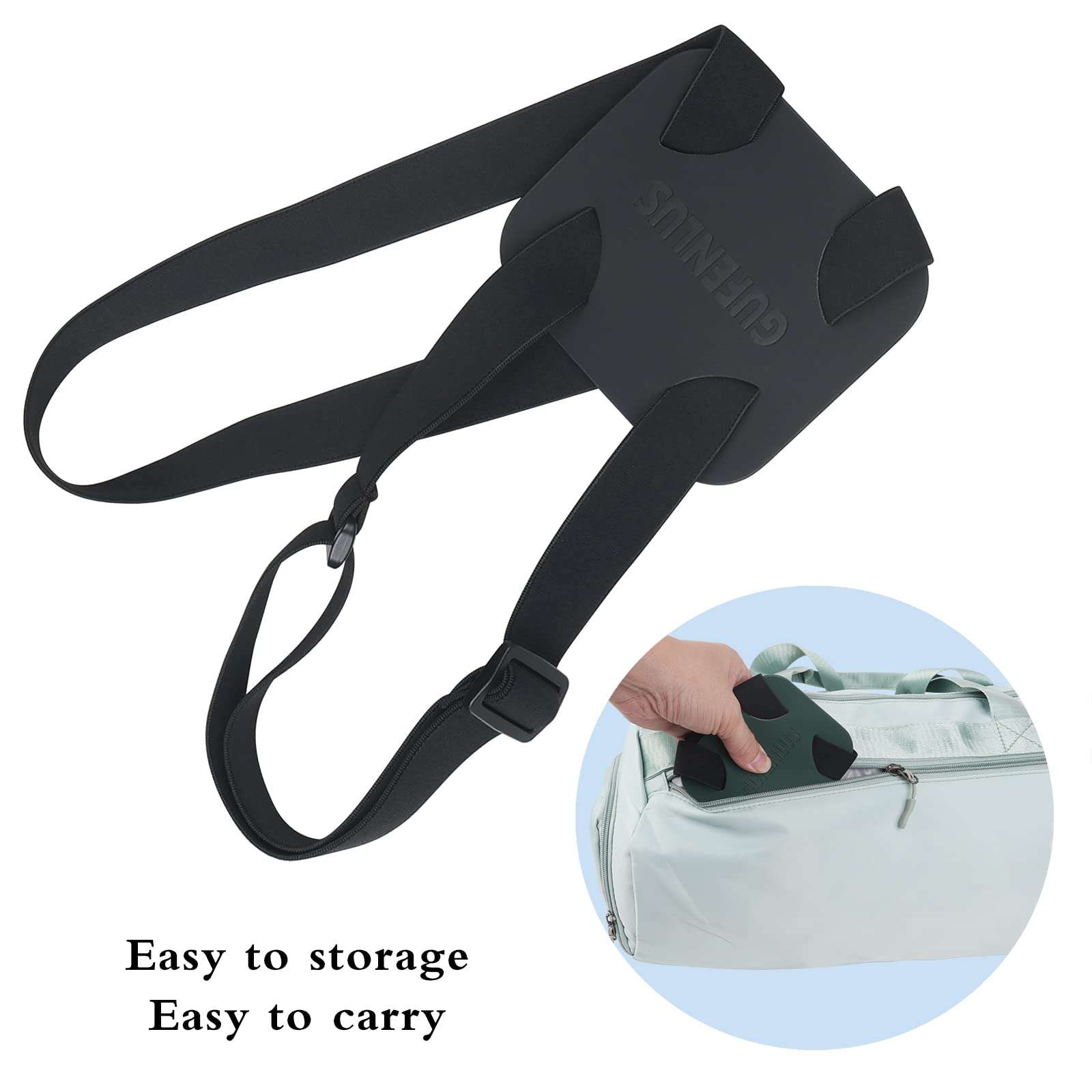 luggage bungee Luggage Straps for suitcases，Bag Bungee for Luggage，Adjustable Size Luggage Straps and Elastic Travel Accessories- 2 Pack (Black-2) - Image 2