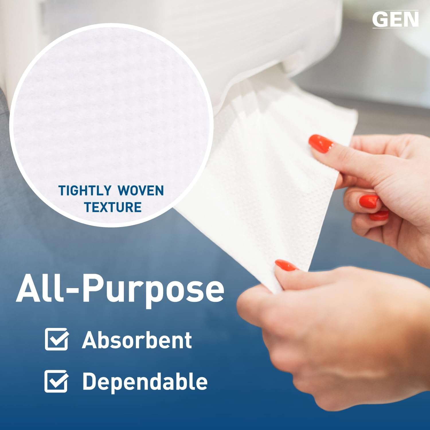 GEN Hardwound Roll Towels - White, 8-Inch x 800 ft, 6 Rolls/Carton - Image 4