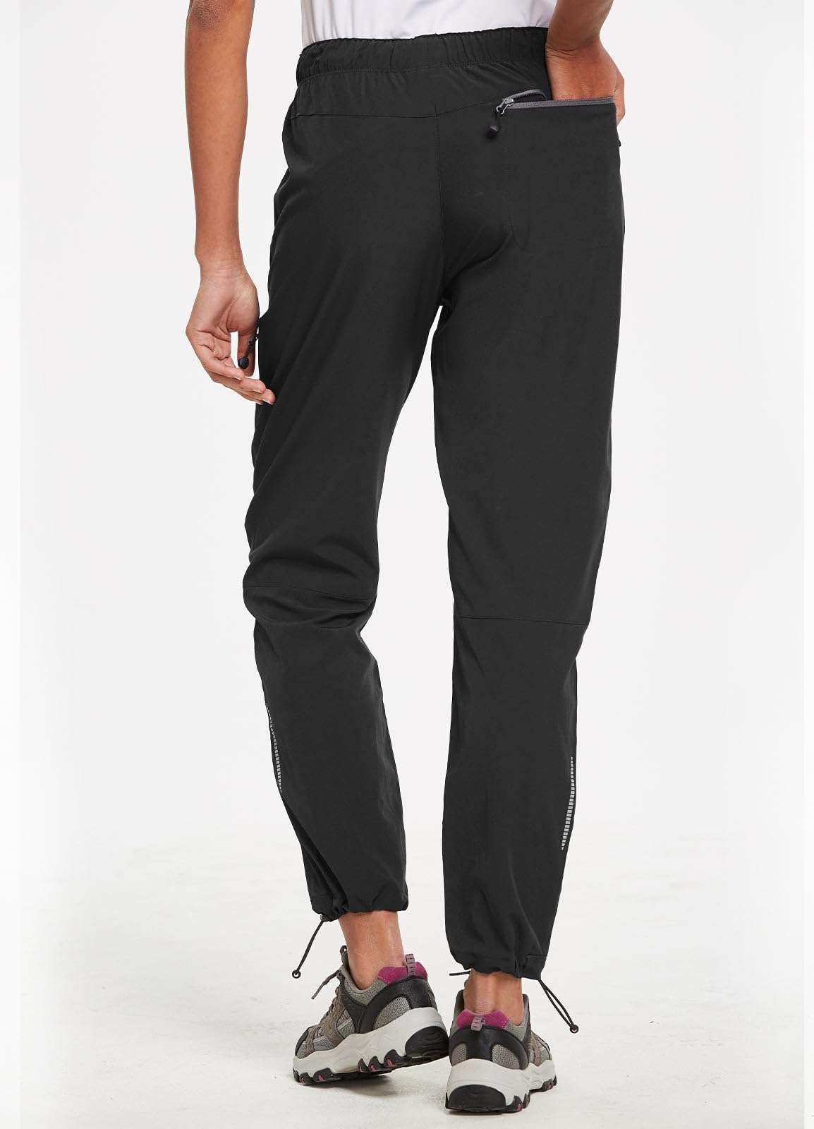 baleaf Women's Hiking Pants Quick Dry Lightweight Water Resistant Elastic Waist Cargo Pants for All Seasons - Image 3