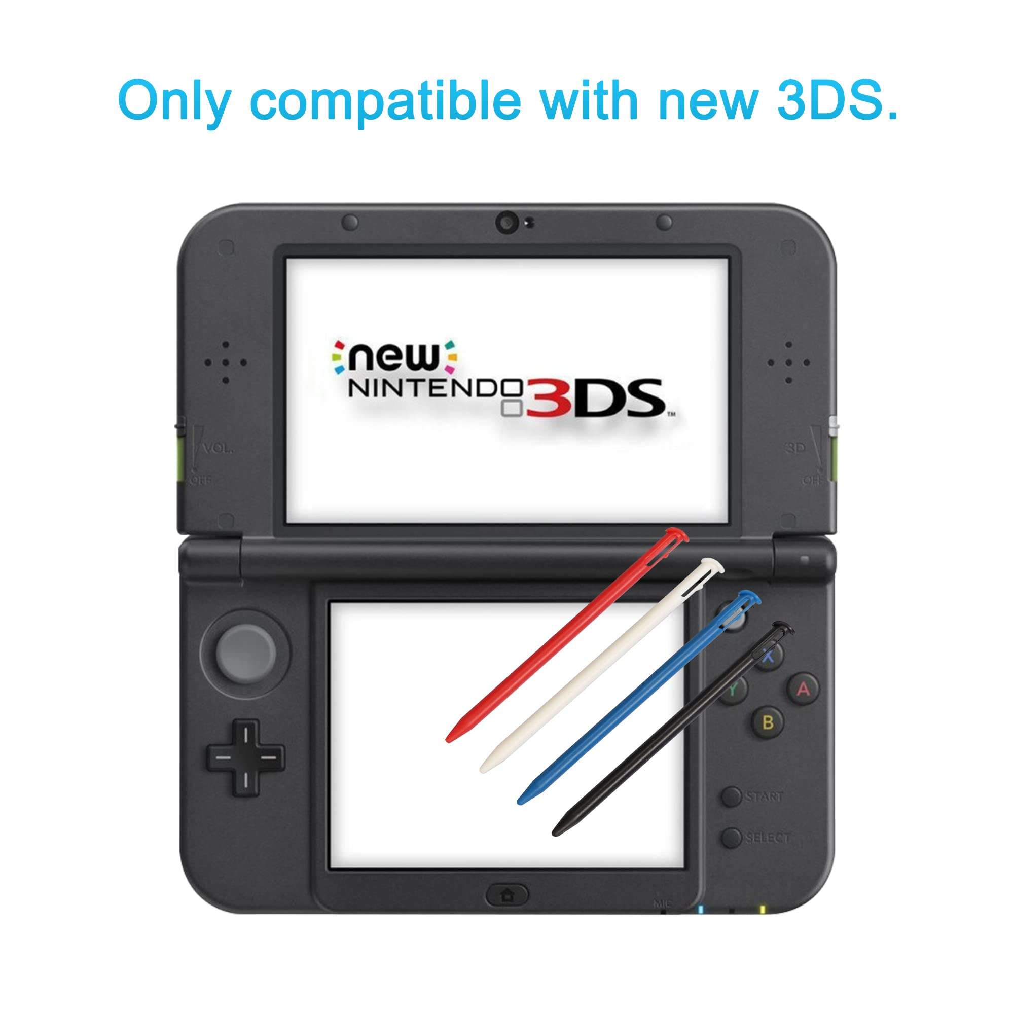 New 3DS Stylus Pen, Xahpower Replacement Stylus Compatible with Nintendo New 3DS, 4 in 1 Combo Touch Styli Pen Set Multi Color for New 3DS - Image 2