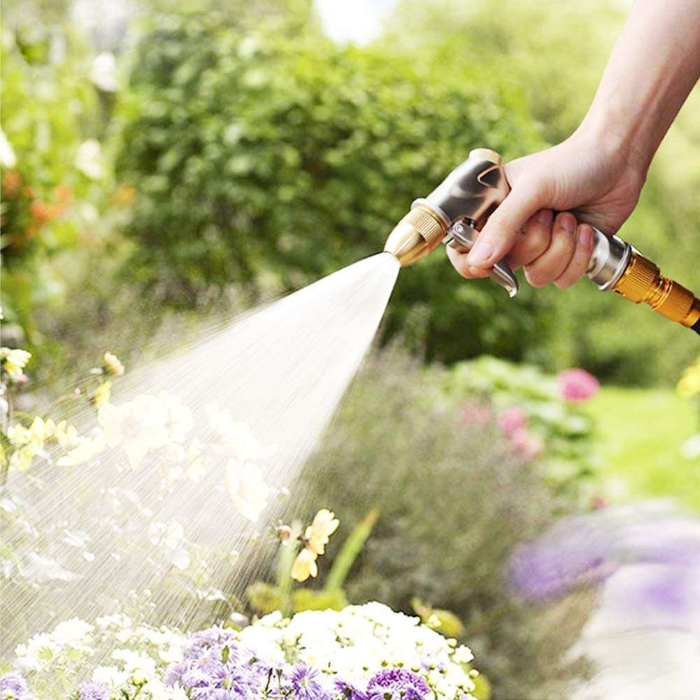 FANHAO Upgraded Garden Hose Nozzle Sprayer, 100% Heavy Duty Metal Handheld Water Nozzle High Pressure in 4 Spraying Modes for Watering Plants and Lawn, Car Washing, Patio and Pet - Image 2