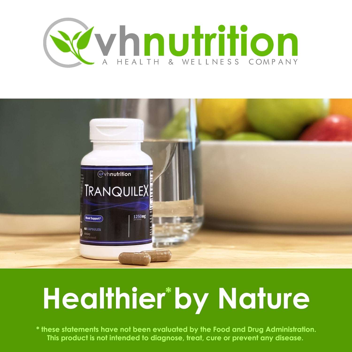 VH Nutrition TRANQUILEX | Stress Relief Supplement* | Ashwagandha, Passion Flower, Kava Kava, Lemon Balm, Licorice Root, and Lavender | Natural Relaxation and Mental Calmness | 60 Capsules - Image 8