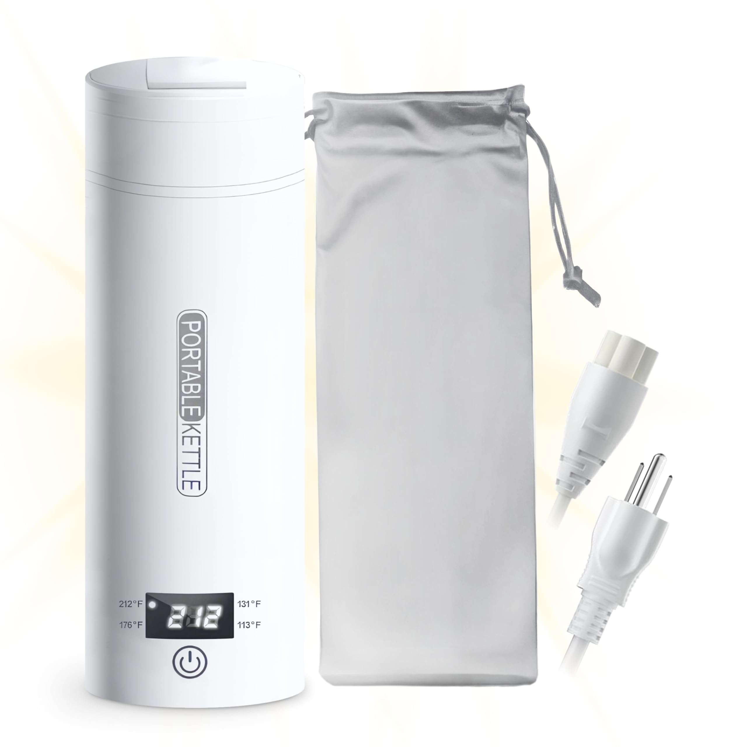 Thrive NRG Travel Electric Portable Kettle, Small Travel Kettle for Tea and Coffee - 304 Stainless Steel, 450mL Mini Hot Water Boiler with 4 Temperature Presets, LCD Display, and Auto Shut-Off - Image 1