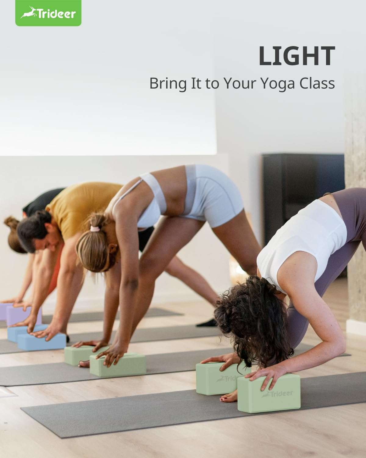 Trideer Yoga Blocks 2 Pack, Soft Non-Slip Foam Blocks with Beveled Edges for Alignment and Stretching in Yoga, Pilates, and Dance - Supportive, Lightweight, Odor Resistant, Latex-Free - Image 5