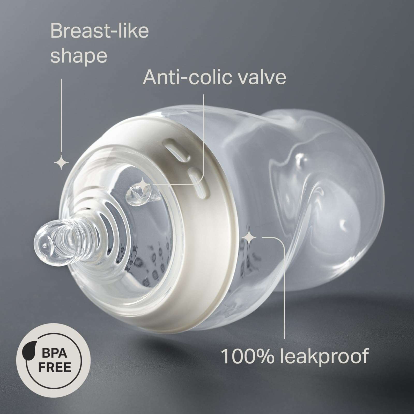Tommee Tippee Natural Start Anti-Colic 9 oz BPA Free Baby Bottles, 0+ Months, Slow Flow Breast-Like Nipple, Self Sterilizing, Designed for Seamless Transition Between Bottle & Breast, Fiesta,Pack of 6 - Image 3