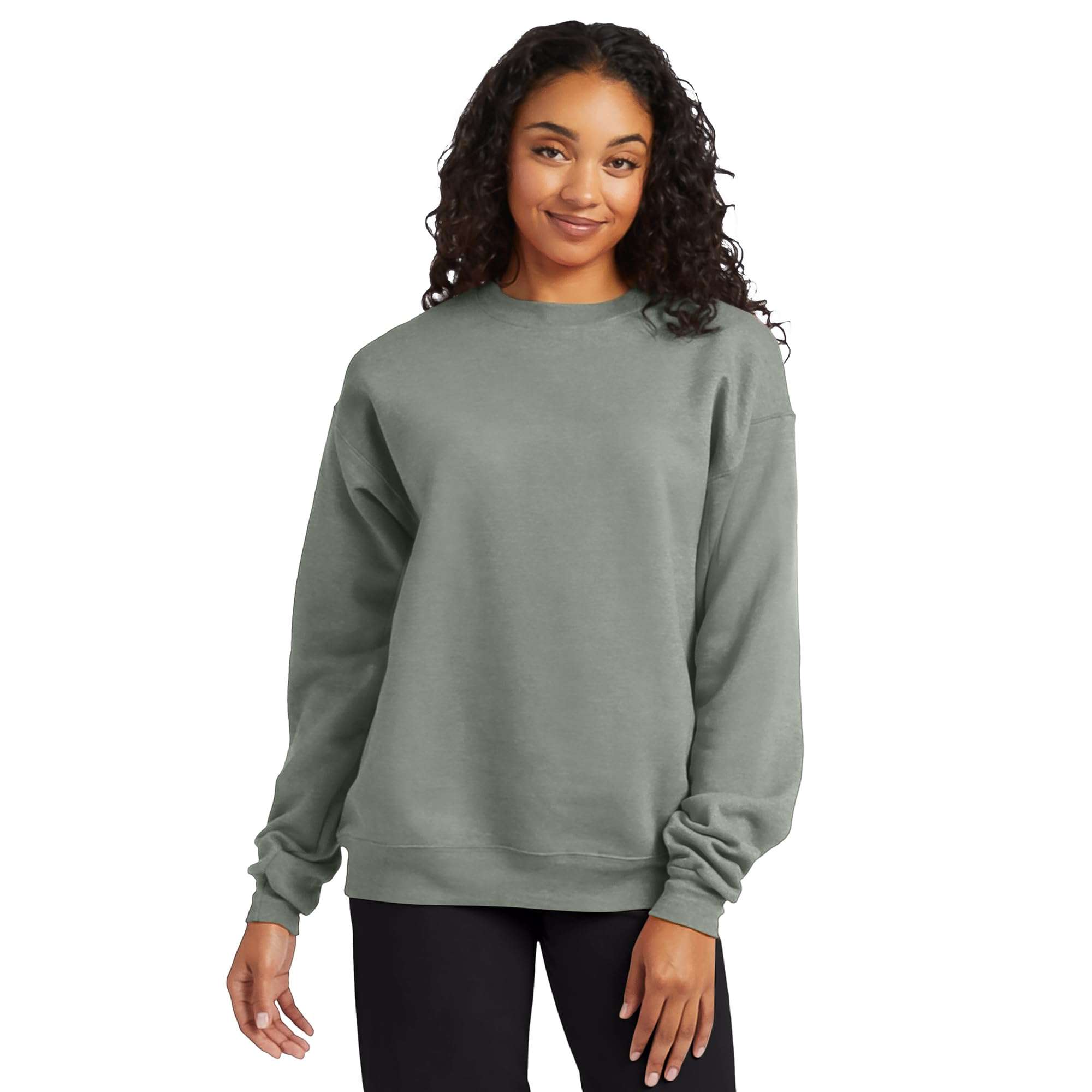 Hanes Men's EcoSmart Fleece, Pullover Crewneck Sweatshirt, 1 or 2 Pack - Image 3