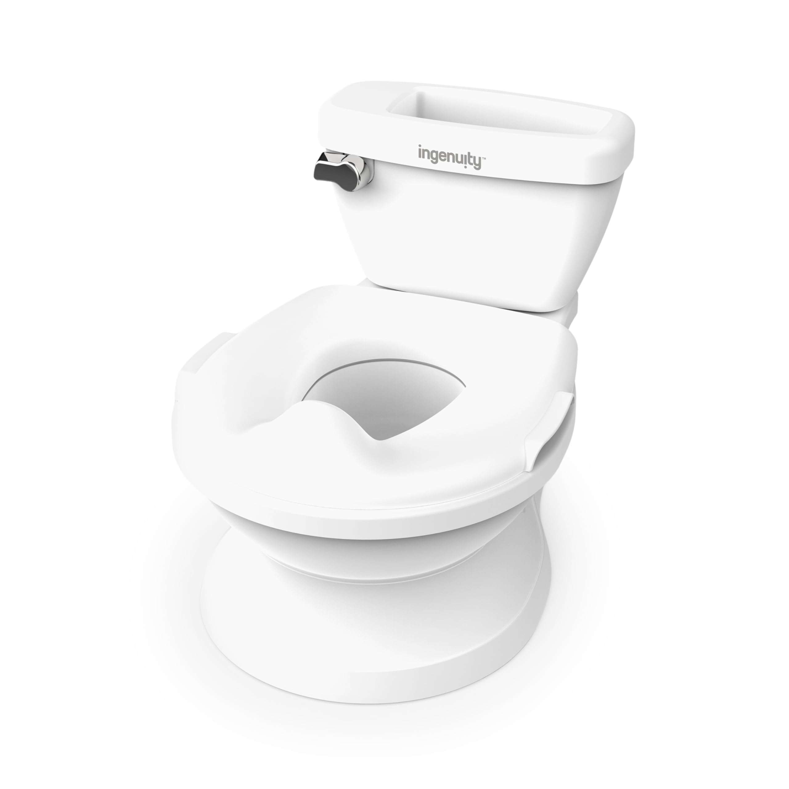 Summer Infant by Ingenuity My Size Potty Pro in White, Toddler Potty Training Toilet, Lifelike Flushing Sound, for Ages 18 Months+, Up to 50 Pounds - Image 1