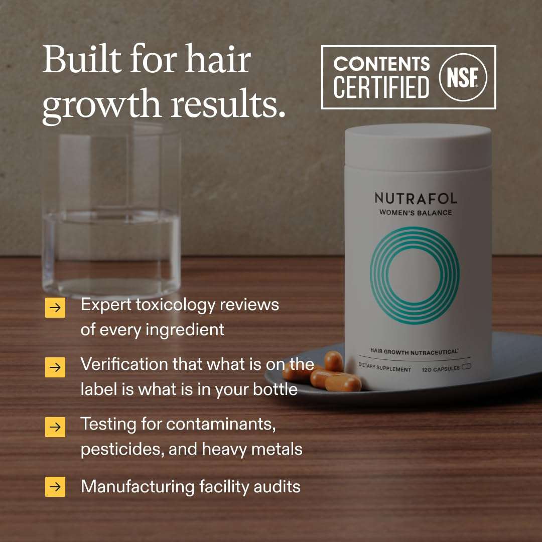 Nutrafol Women's Balance Hair Growth Supplements, Ages 45 and Up, Clinically Proven for Visibly Thicker Hair and Scalp Coverage, Dermatologist Recommended - 1 Month Supply - Image 10