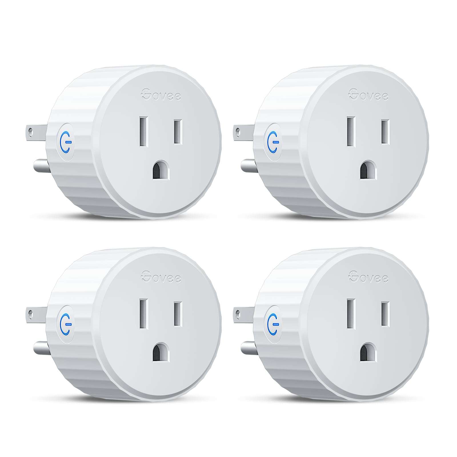 Govee Smart Plug, WiFi Plugs Work with Alexa & Google Assistant, Smart Outlet with Timer & Group Controller, WiFi Outlet for Home, No Hub Required, ETL & FCC Certified, 2.4G WiFi Only, 4 Pack - Image 1