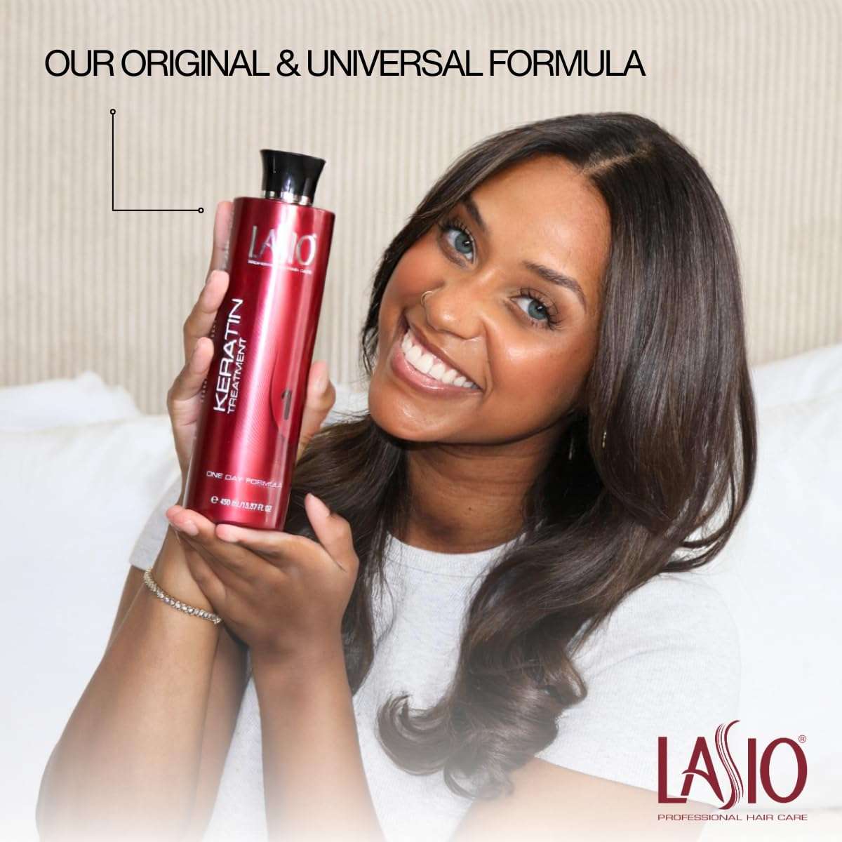 Lasio Keratin One Day Treatment - Frizz Elimination & Smoothing, 35oz | Strengthening keratin hair treatment | Reduce 100% OF Frizz | Professional Salon Grade Formula - Image 2