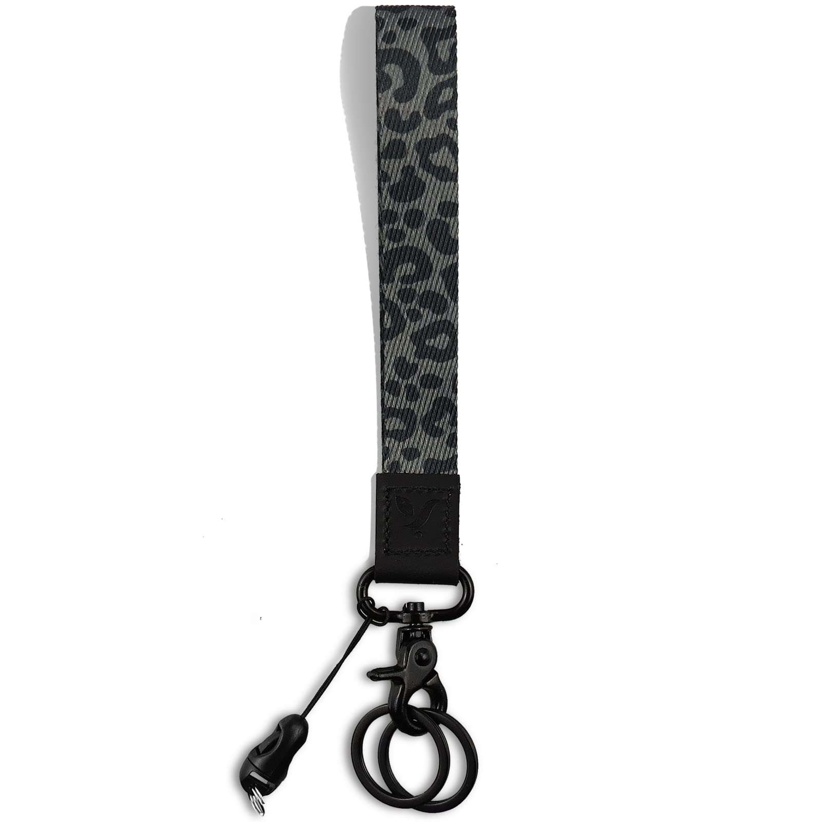 Yiflin Cute Wrist Lanyard for Keys, Keychain, Wallet, Id Holder, Cell Phone, Wristlet Lanyard Key Chain Holder（Black Leopard） - Image 1