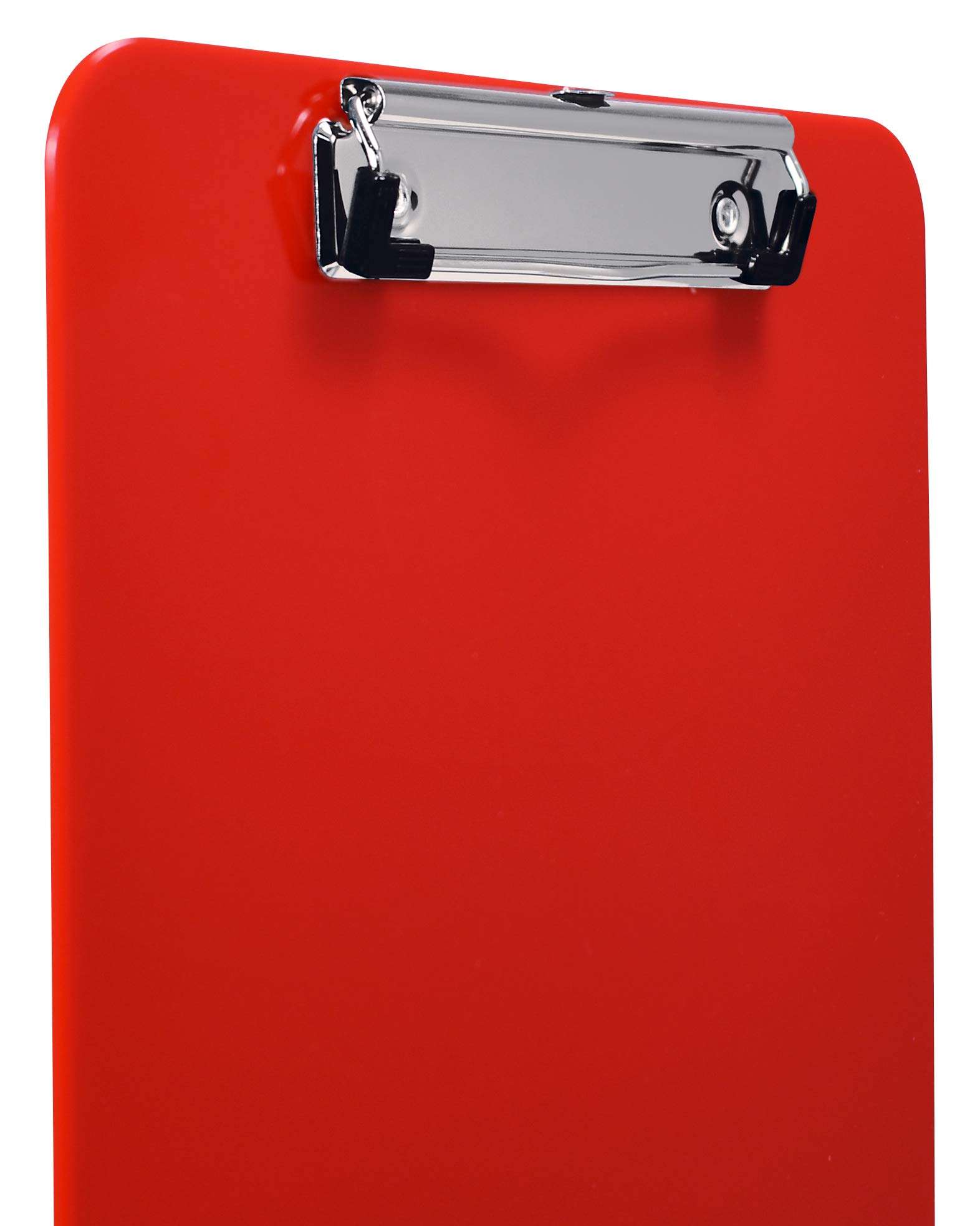 Better Office Products Red Plastic Clipboards, 12 Pack, Durable, 12.5 x 9 Inch, Low Profile Clip, Red, Set of 12 - Image 4