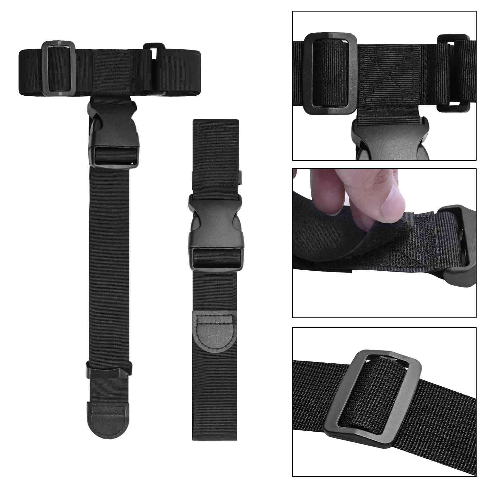 Add a Bag Luggage Strap - Heavy Duty Adjustable Suitcase Belt - Travel Accessory for 3 pcs Luggage Connecting - 3 Pack (Black) - Image 2