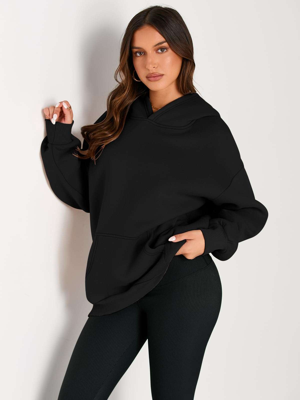 Trendy Queen Womens Oversized Hoodies Fleece Sweatshirts Fall Fashion 2025 Pullover Sweaters Winter Clothes - Image 2
