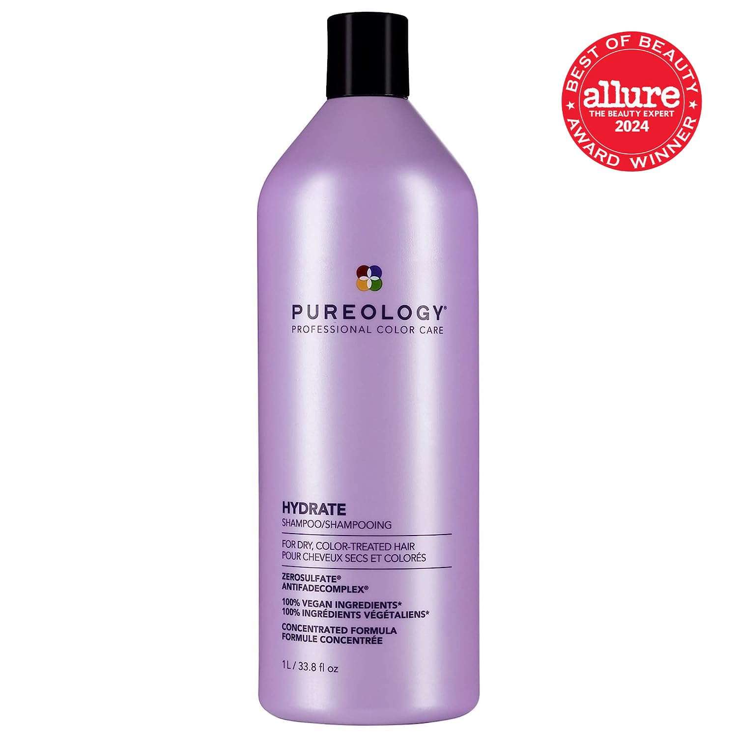 Pureology Hydrate Shampoo - For Dry or Color-Treated Hair, Intense Hydration & Softness, With Rose Extract & Green Tea, Vegan & Sulfate-Free - Image 10