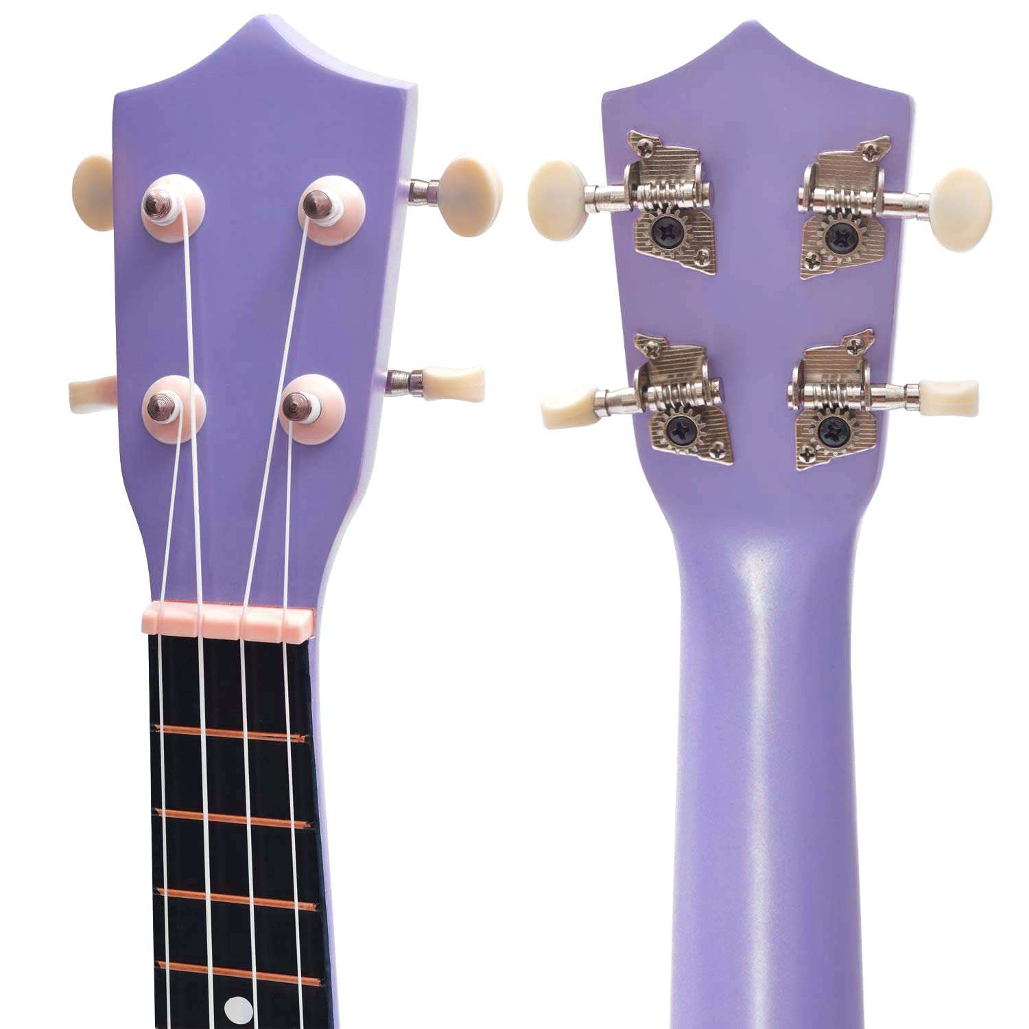 Soprano Ukulele Beginner Pack, 21 Inch Basswood kids Ukuleles Starter Kit with Gig Bag Spare Strings Tuner and Picks. (purple) - Image 4