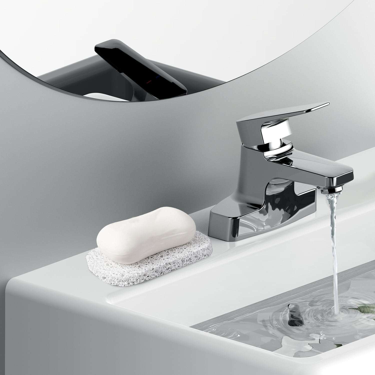 4PCS White Soap Holder PadBPA-Free Savers Pads for Soap Dish,Easy to Clean Soap Lifting Pads Suitable for Shower Kitchen Bathroom Bathroom Travel Hotel Cleaning Products - Image 4