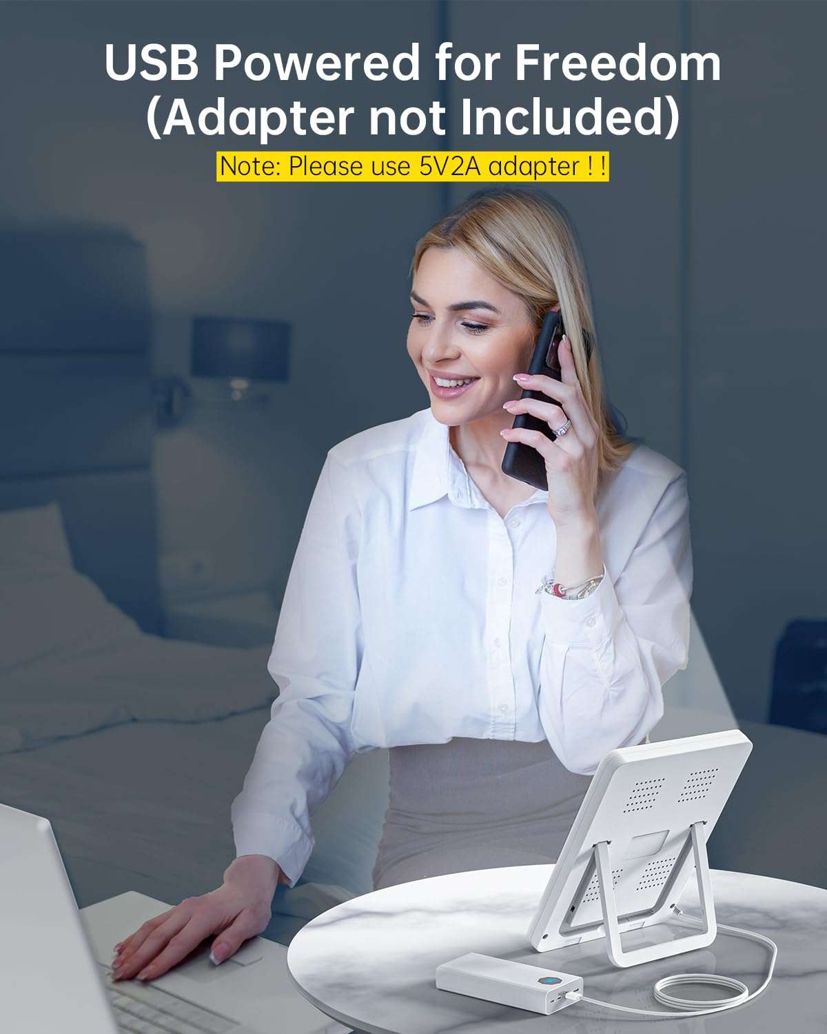 SUXIO Light Therapy Lamp - 10000 Lux Therapy Lights, 3 Timing & Mode Happy Lamp, Touch Control Daylight Lamp with Memory Function, Portable Light Therapy Box for Home/Office Use As Lift Mood - Image 3