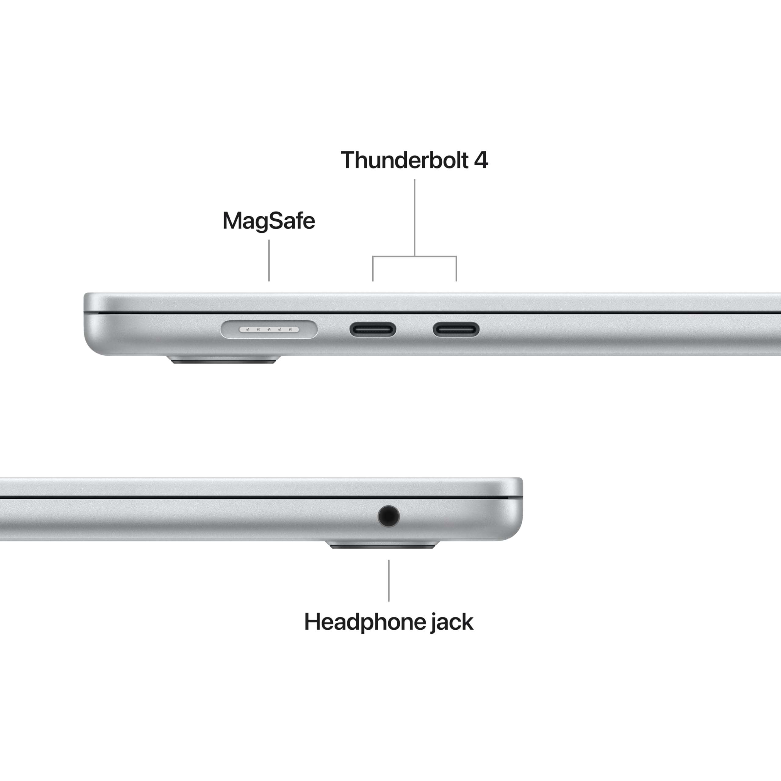 Apple 2025 MacBook Air 15-inch Laptop with M4 chip: Built for Apple Intelligence, 15.3-inch Liquid Retina Display, 16GB Unified Memory, 256GB SSD Storage, 12MP Center Stage Camera, Touch ID; Silver - Image 6