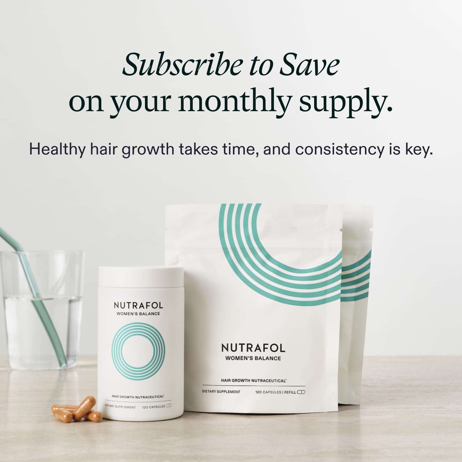Nutrafol Women's Balance Hair Growth Supplements, Ages 45 and Up, Clinically Proven for Visibly Thicker Hair and Scalp Coverage, Dermatologist Recommended - 1 Month Supply - Image 7