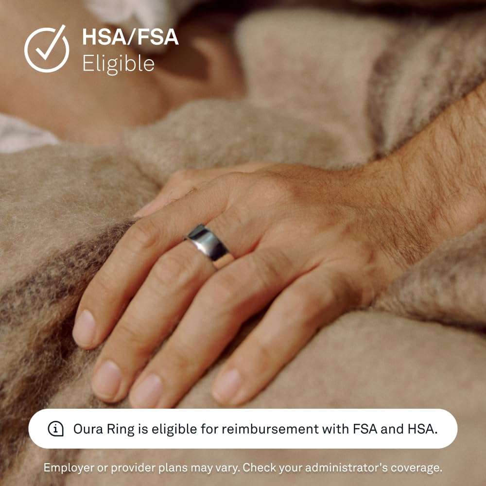 Oura Ring 4 - Silver - Size 4 - Smart Ring - Unique Sizing, Not Standard US Ring Sizes - Size First - Sleep Tracking Wearable - Heart Rate - Fitness Tracker - Up to 8 Days of Battery Life - Image 6