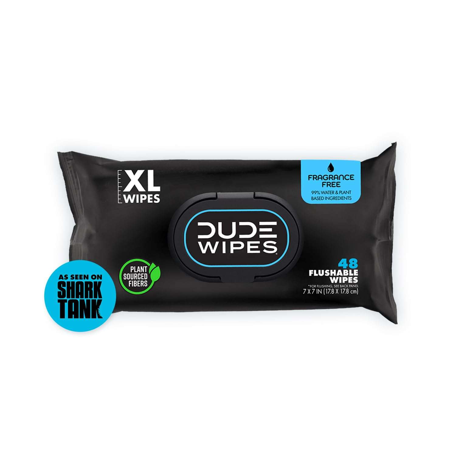 DUDE Wipes Flushable Wet Wipes 48 Count Dispenser, Unscented Wet Wipes with Vitamin-E & Aloe, Septic and Sewer Safe - Image 1