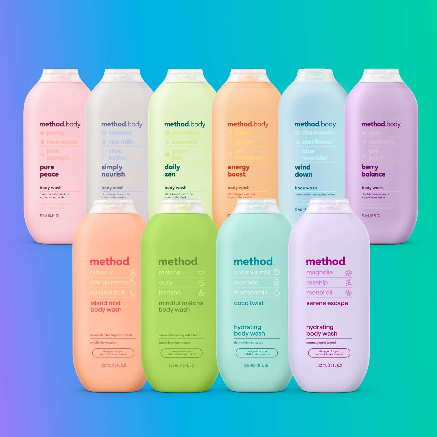 Method Body Wash, Simply Nourish, Paraben and Phthalate Free, 18 oz (Pack of 1) - Image 8